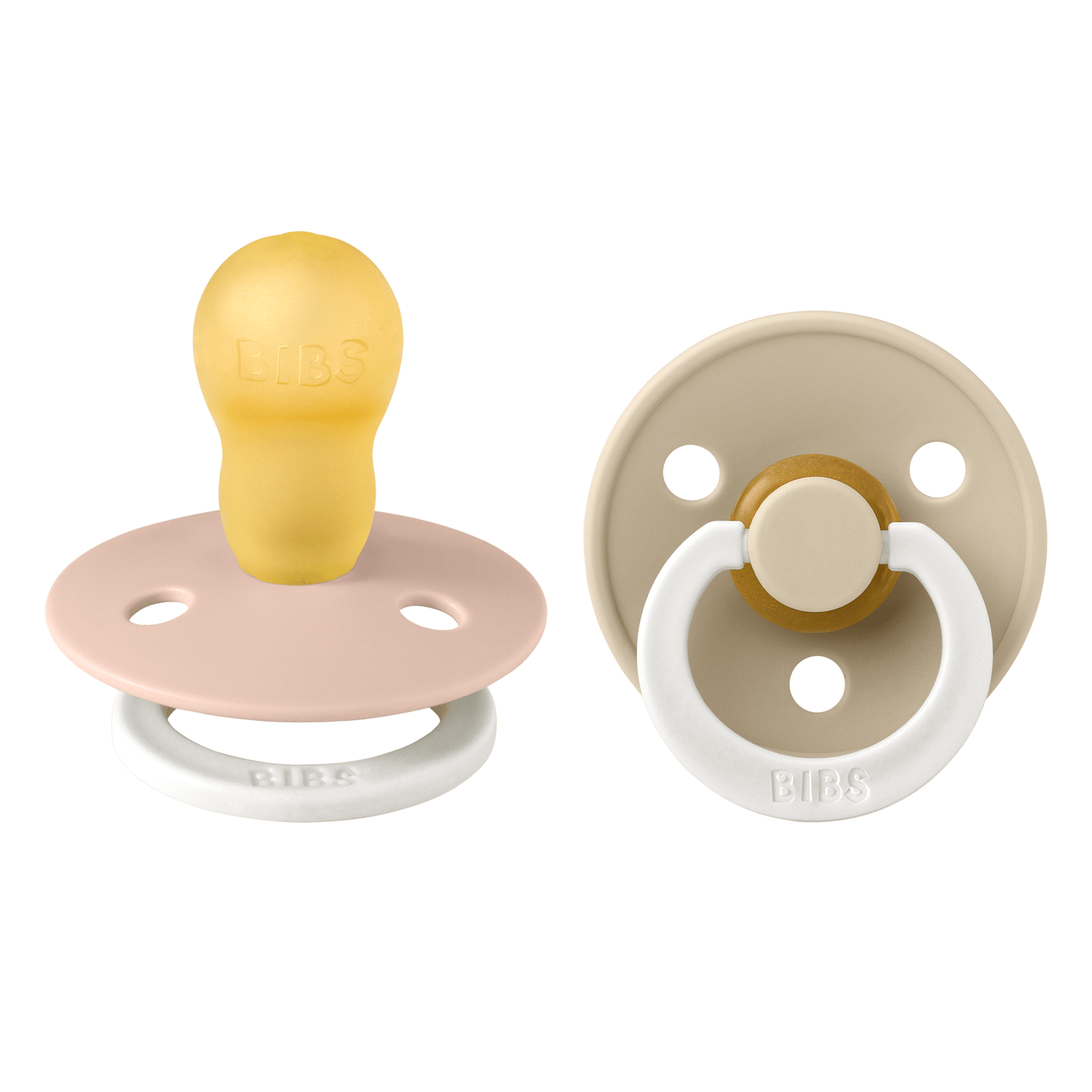 BIBS Colour Latex Size 3 Blush GLOW/Vanilla GLOW 2 st