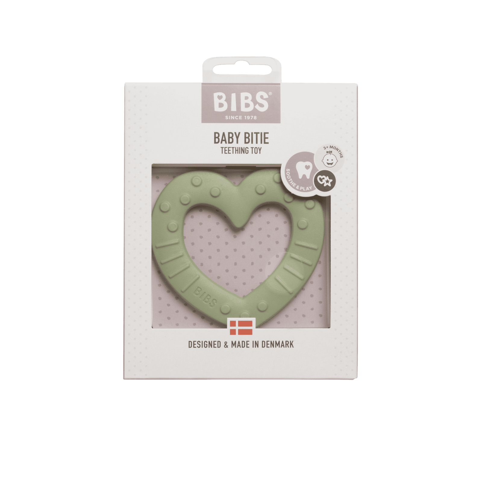 BIBS Baby Bitleksak Hjärta Sage