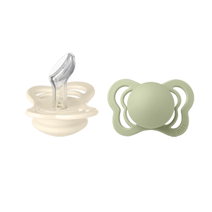 BIBS Couture Silicone 0+ månader Size 1 Ivory/Sage 2 st