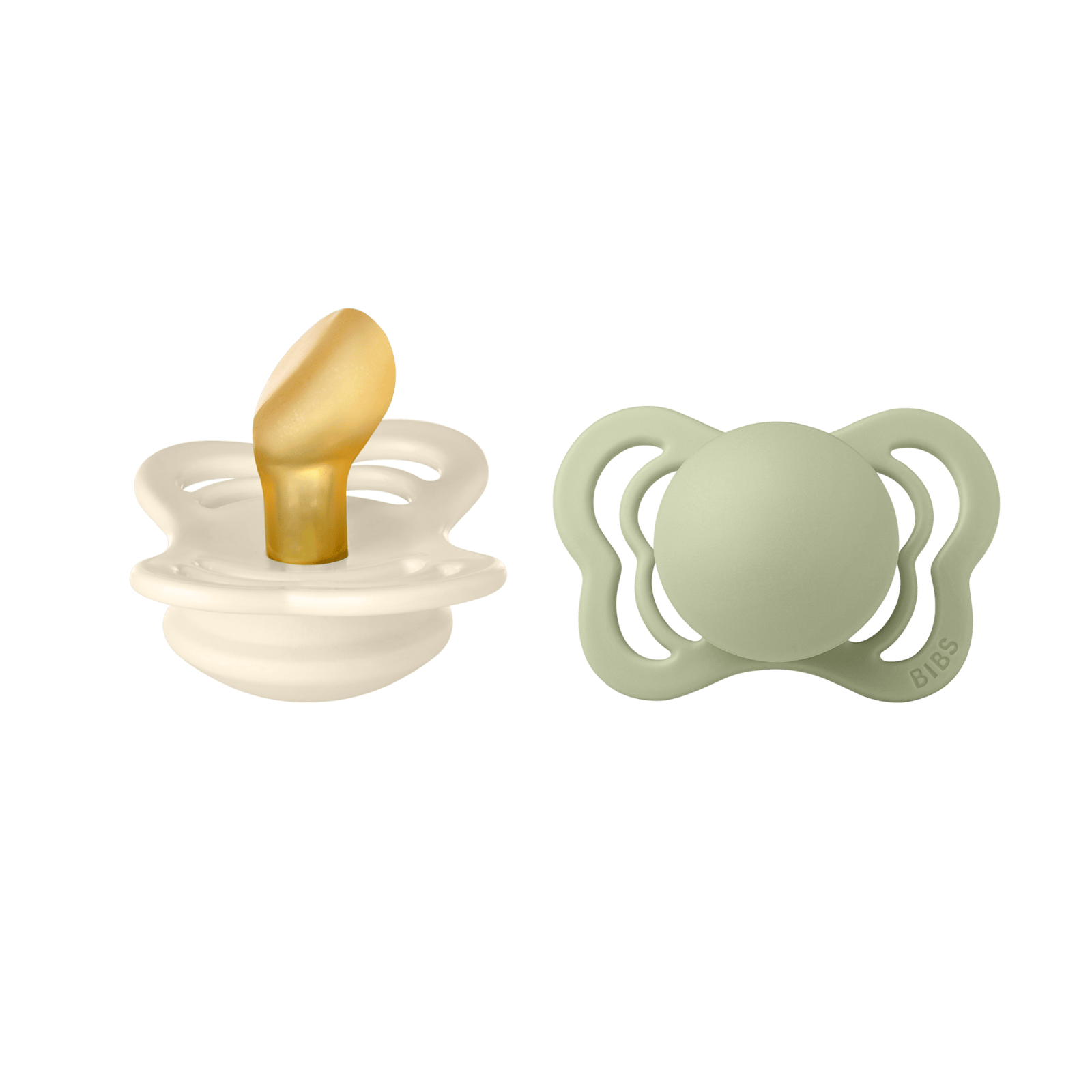 BIBS Couture Latex 0+ månader Storlek 1 Ivory/Sage 2 st