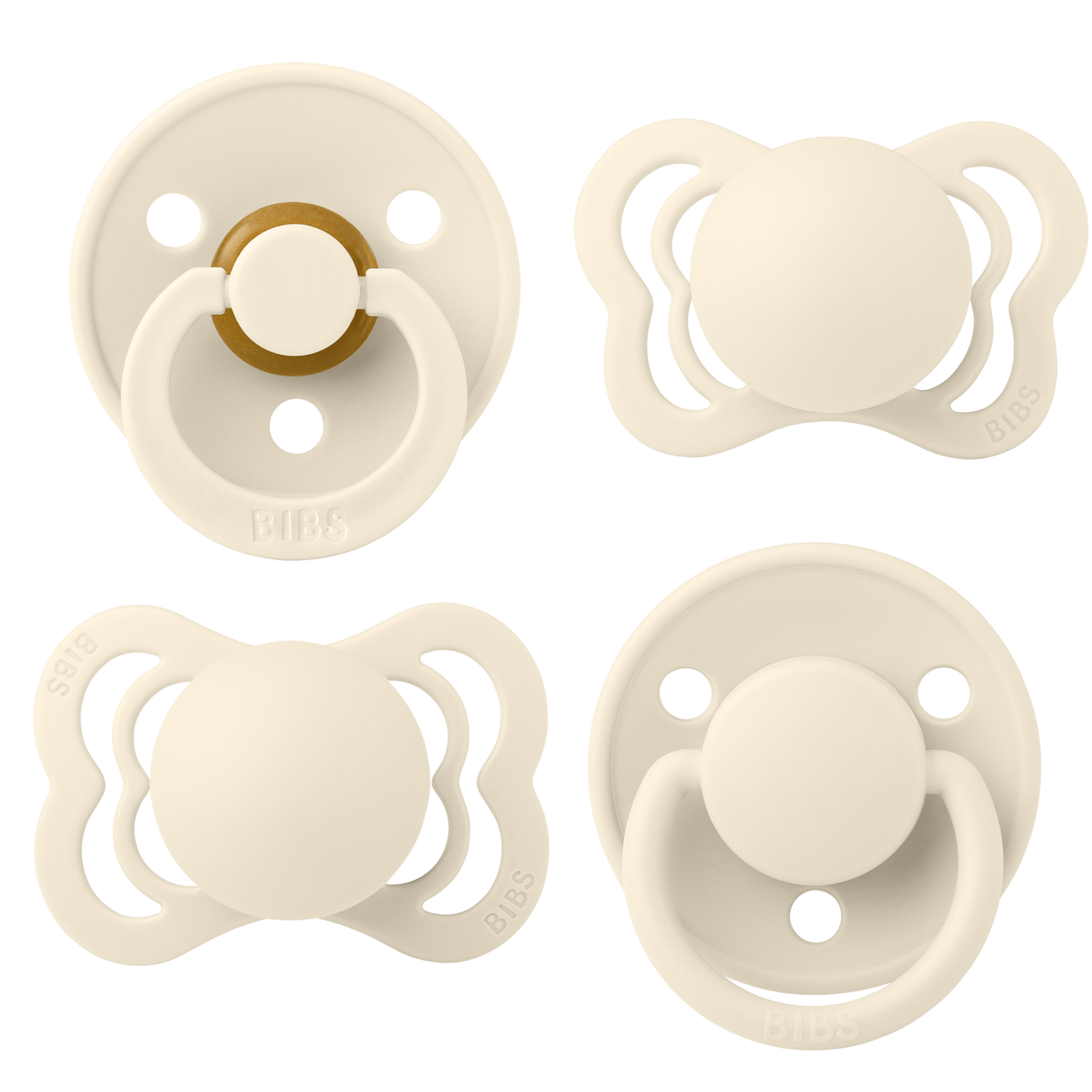 BIBS Try-it Collection 0+ månader Size 1 Ivory 4 st
