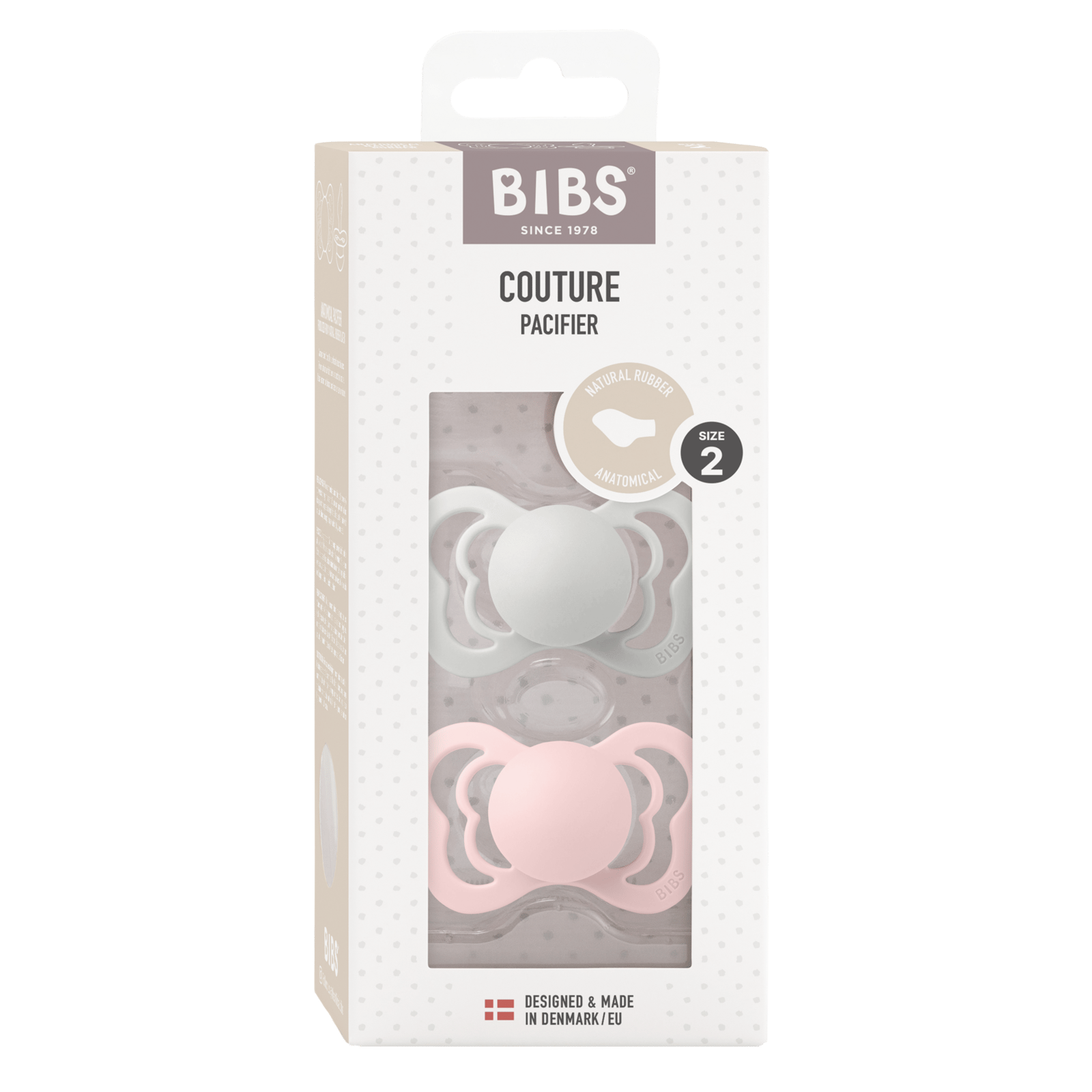 BIBS Couture Latex 6+ månader Size 2 Haze/Blossom 2 st