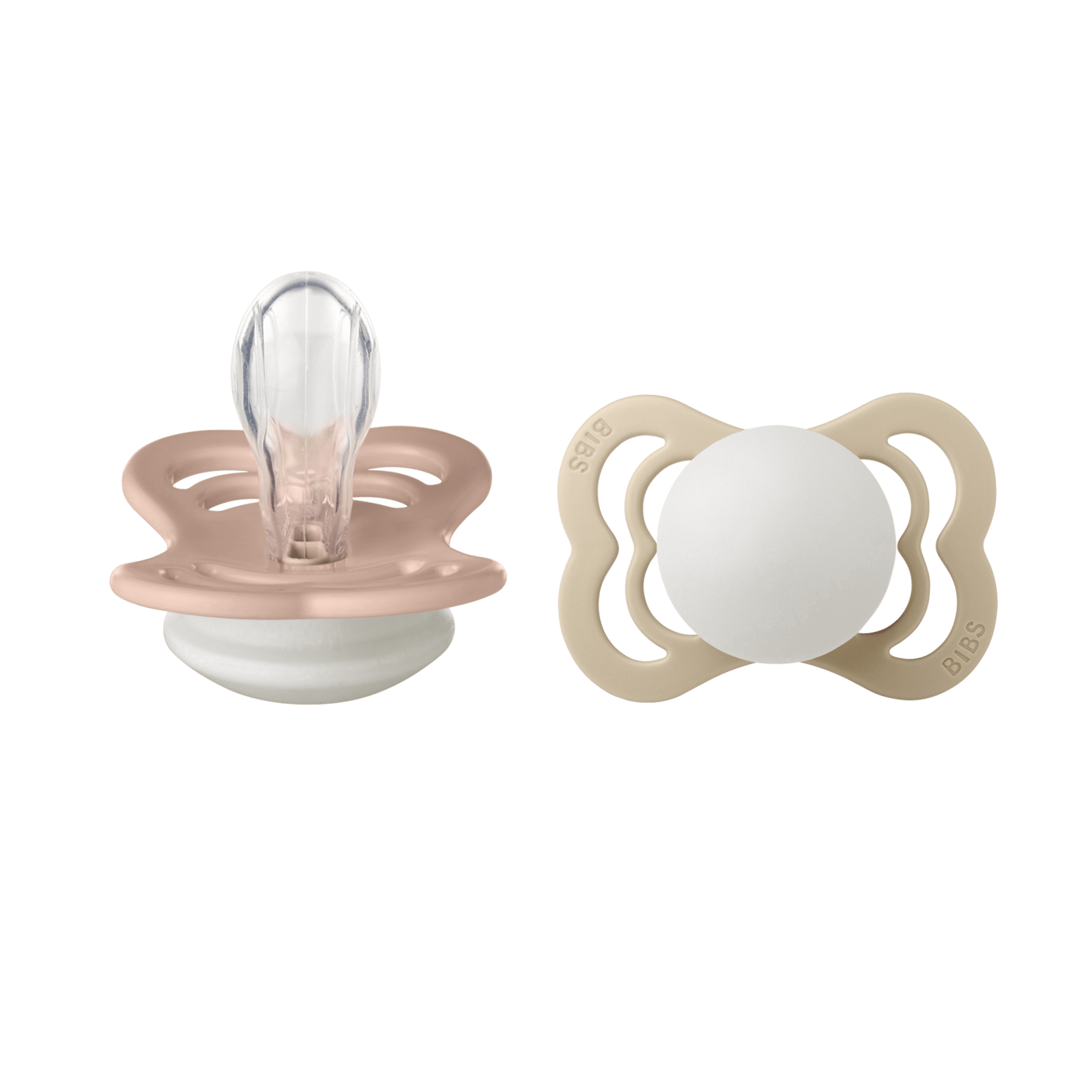 BIBS Supreme Silicone 0+ månader Size 1 Blush Glow/Vanilla Glow 2 st