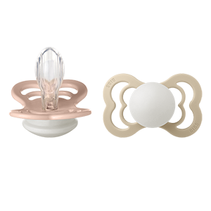 BIBS Supreme Silicone 6+ månader Size 2 Blush Glow/Vanilla Glow 2 st