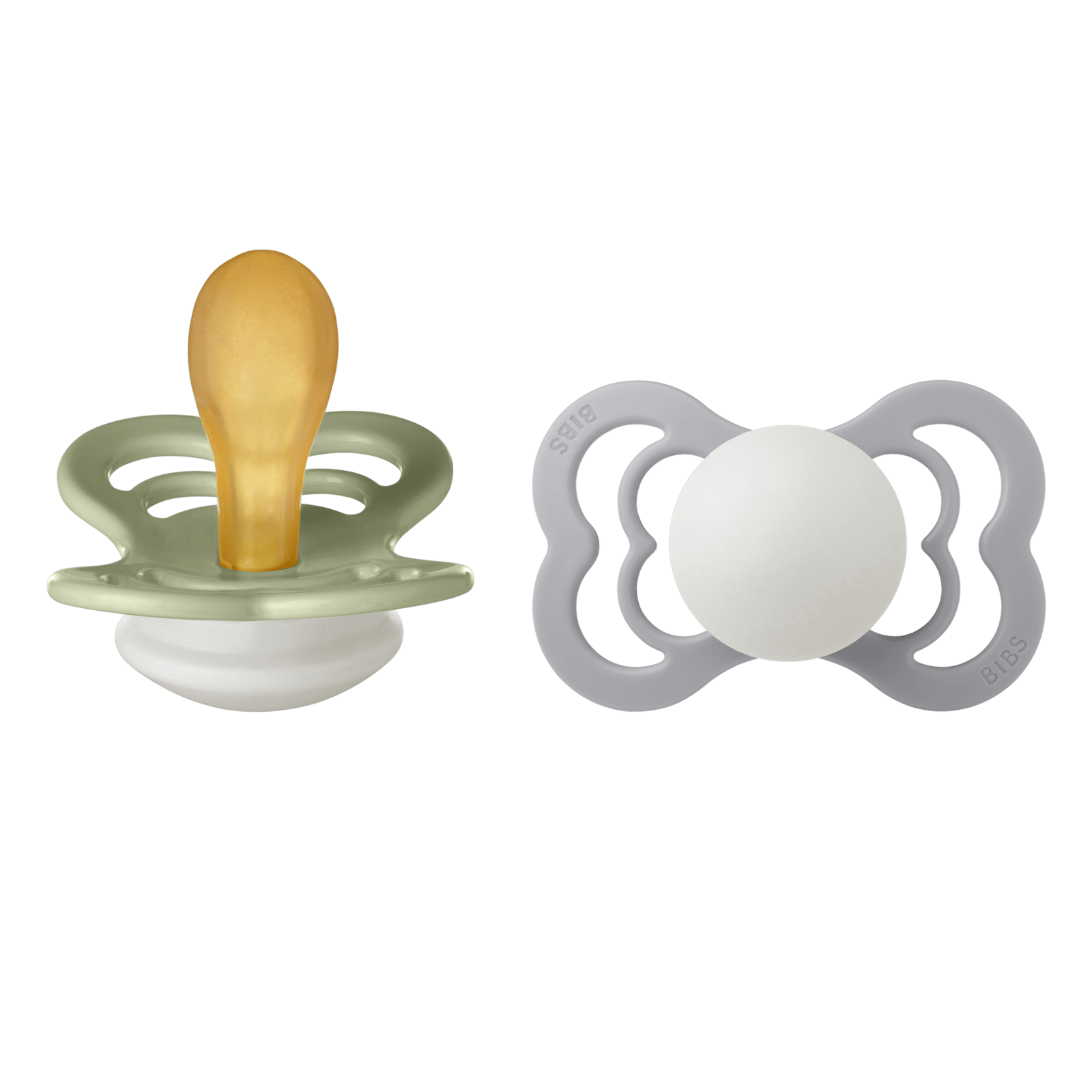 BIBS Supreme Latex 6+ månader Size 2 Sage Glow/Cloud Glow 2 st
