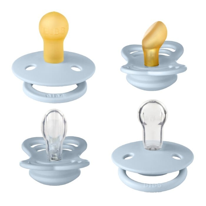 BIBS Pacifiers Try-it collection Size 1 Baby Blue