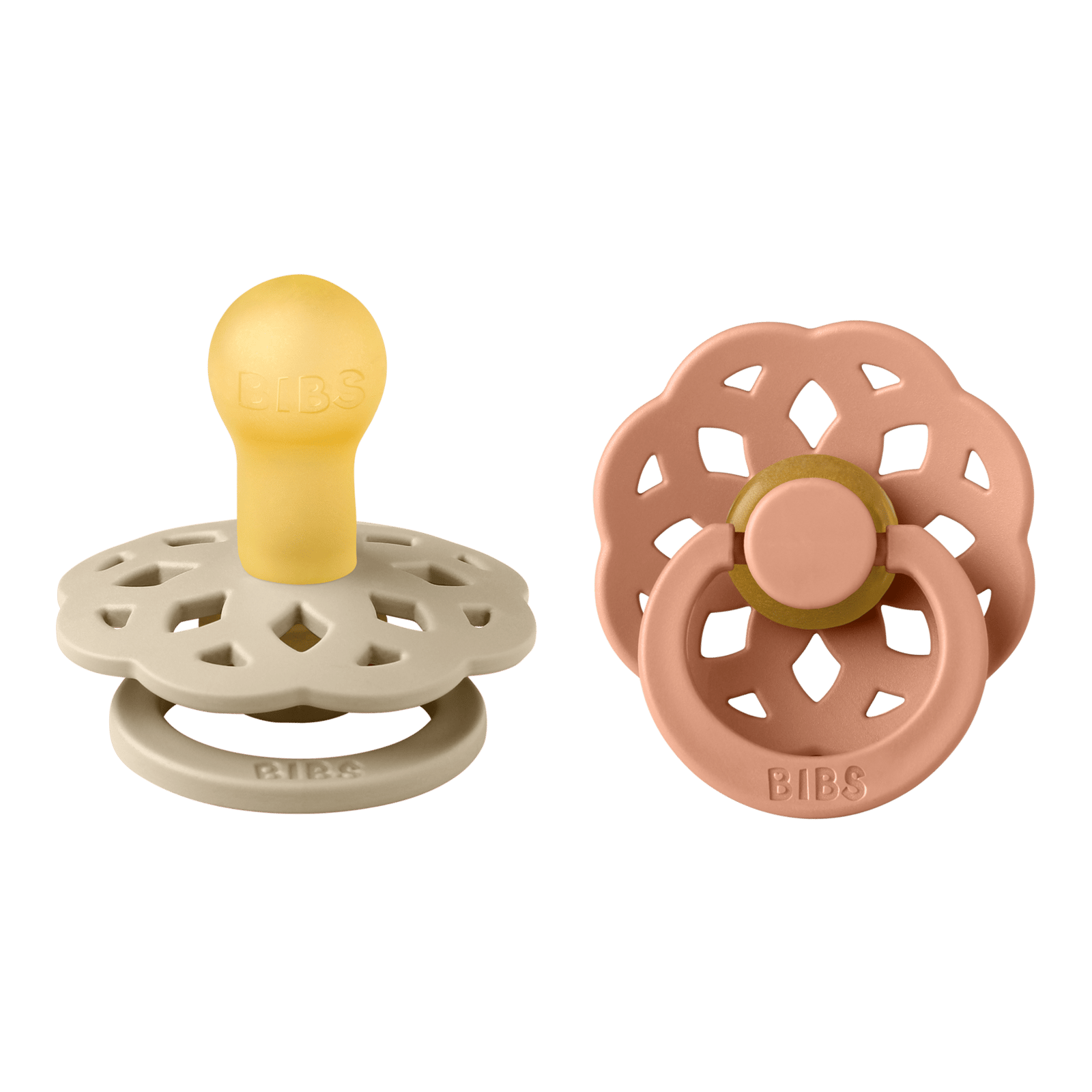 BIBS Boheme Latex 0+ månader Size 1 Vanilla/Peach 2 st