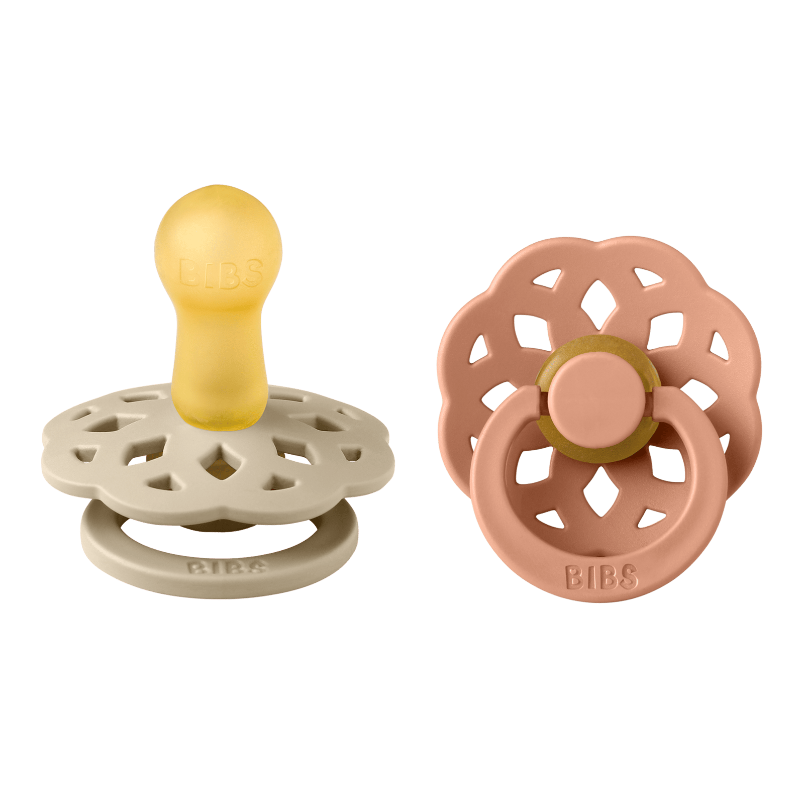 BIBS Boheme Latex 6+ månader Size 2 Vanilla/Peach 2 st