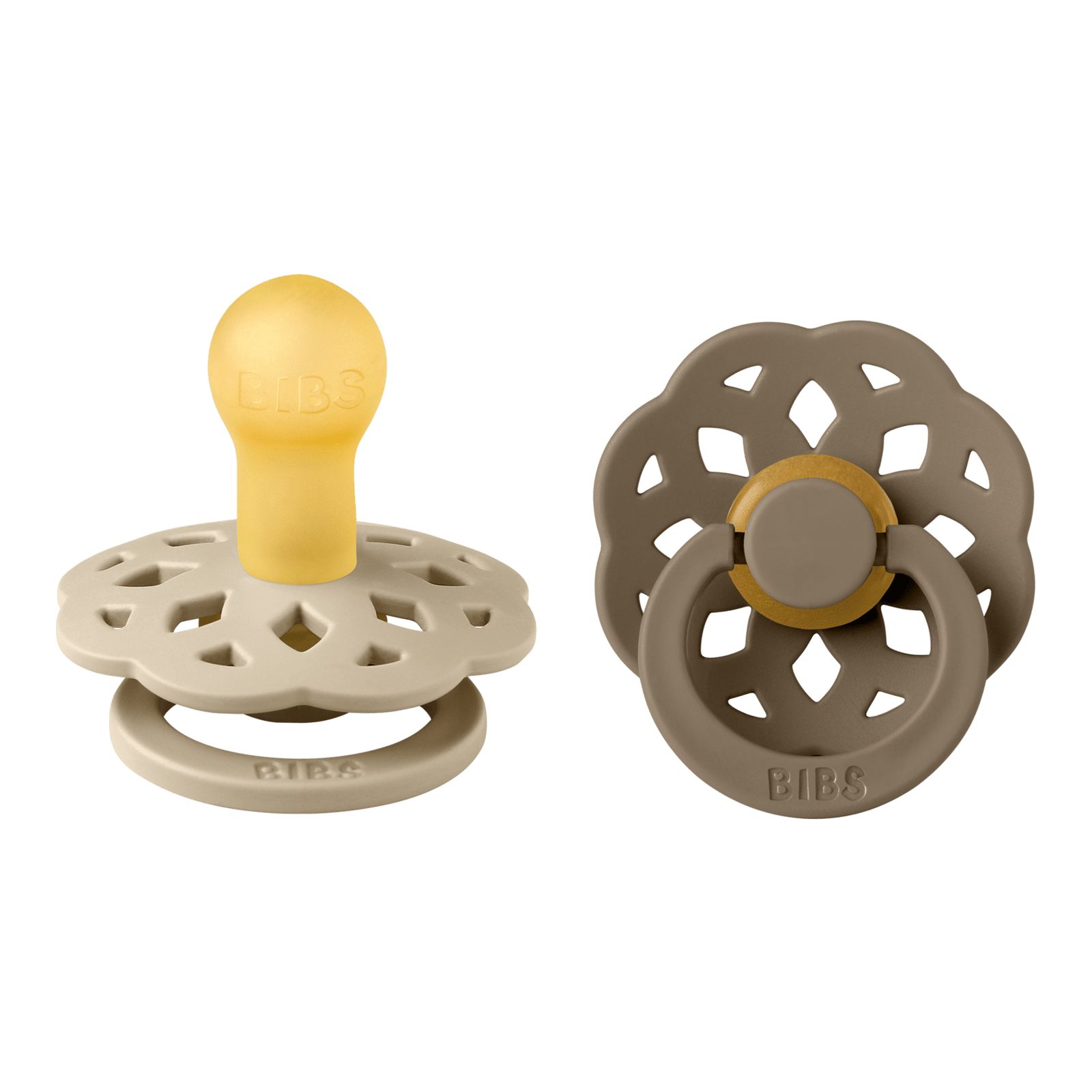 BIBS Boheme Latex 0+ månader Size 1 Vanilla/Dark Oak 2 st