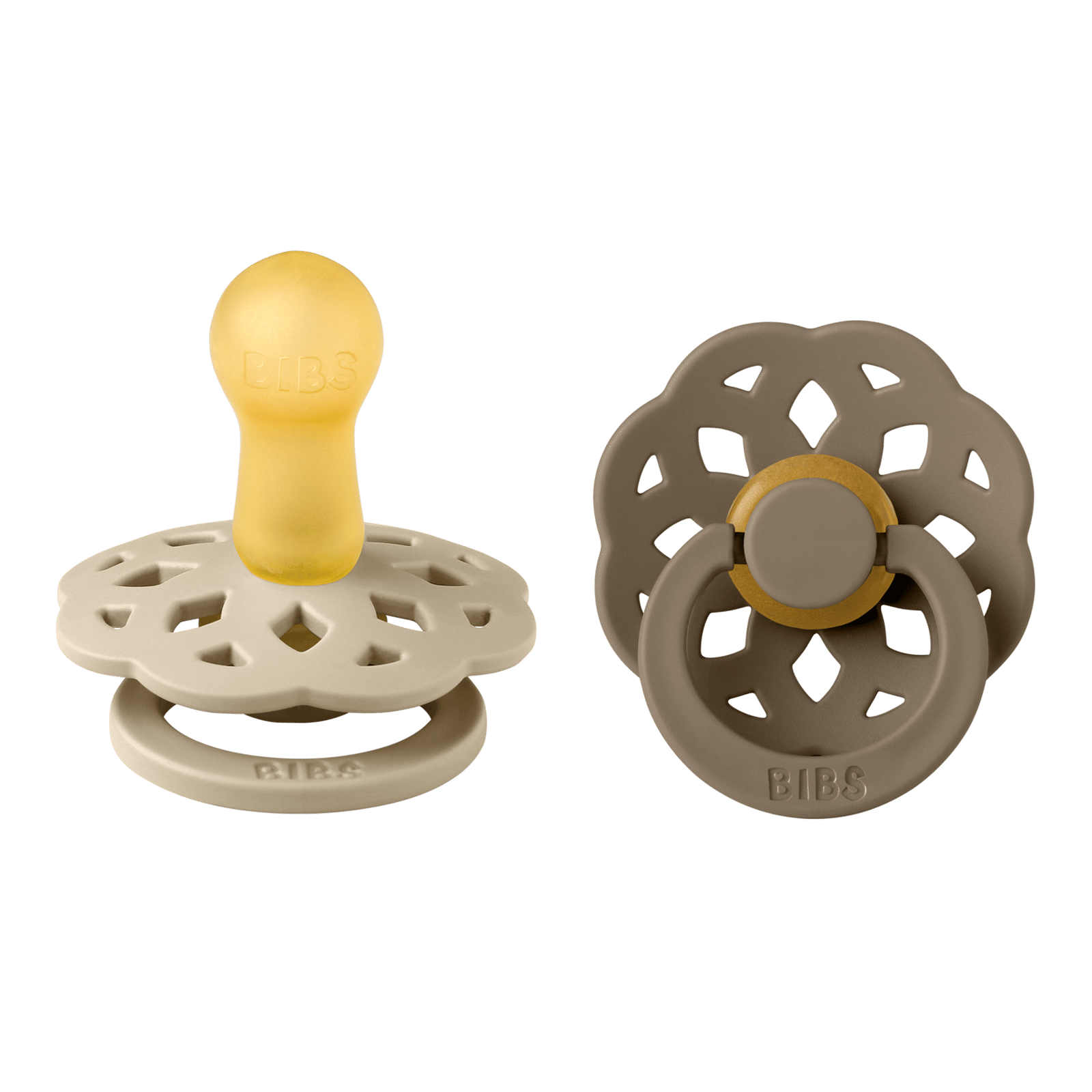 BIBS Boheme Latex 6+ månader Size 2 Vanilla/Dark Oak 2 st