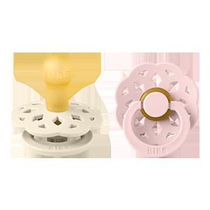 BIBS Boheme Latex 0+ månader Size 1 Ivory/Blossom 2 st