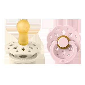 BIBS Boheme Latex 6+ månader Size 2 Ivory/Blossom 2 st