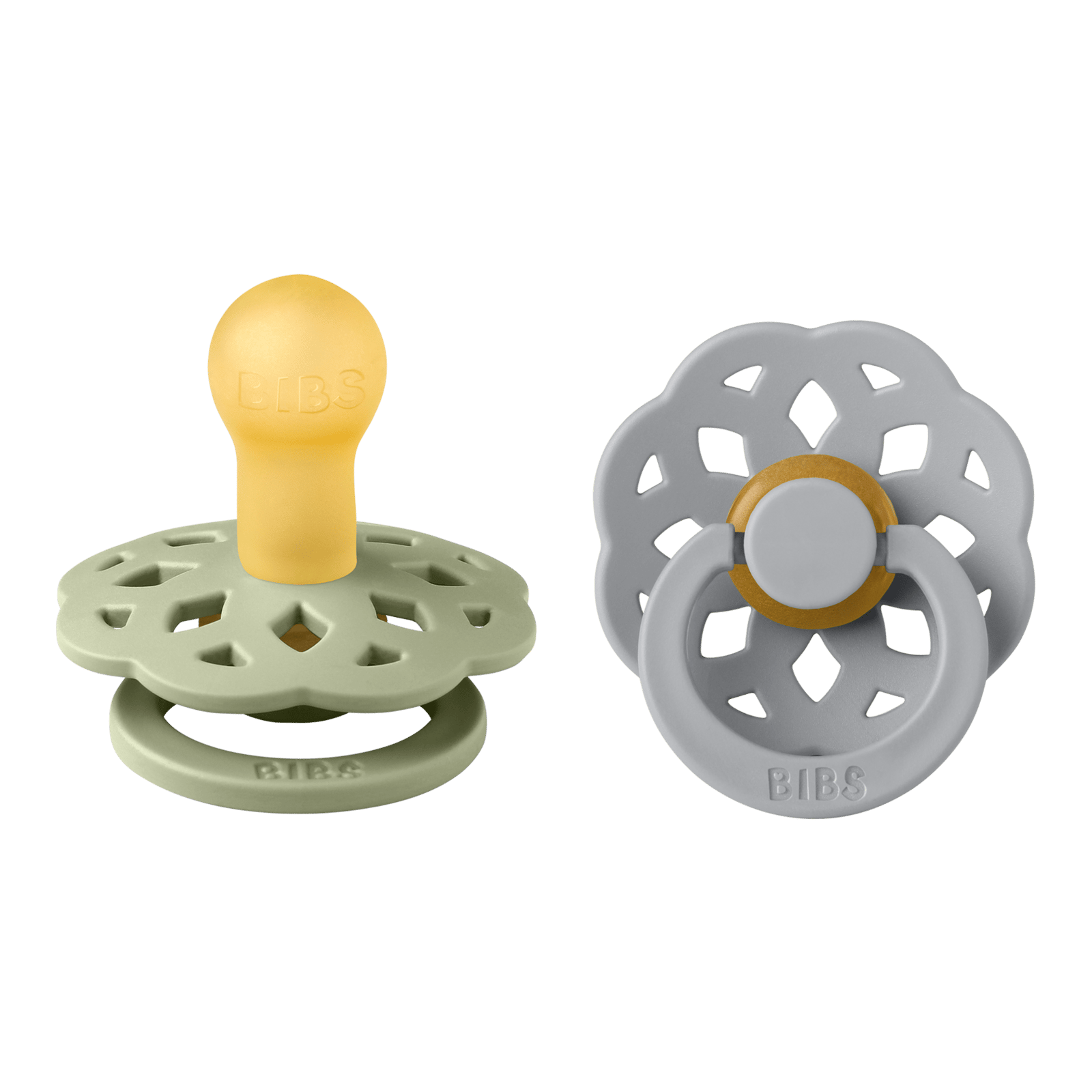 BIBS Boheme Latex 0+ månader Size 1 Sage/Cloud 2 st