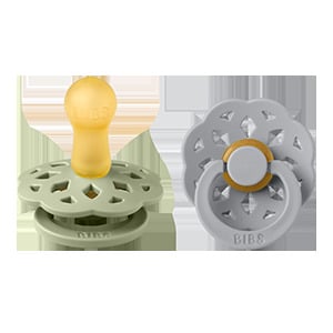 BIBS Boheme Latex 6+ månader Size 2 Sage/Cloud 2 st