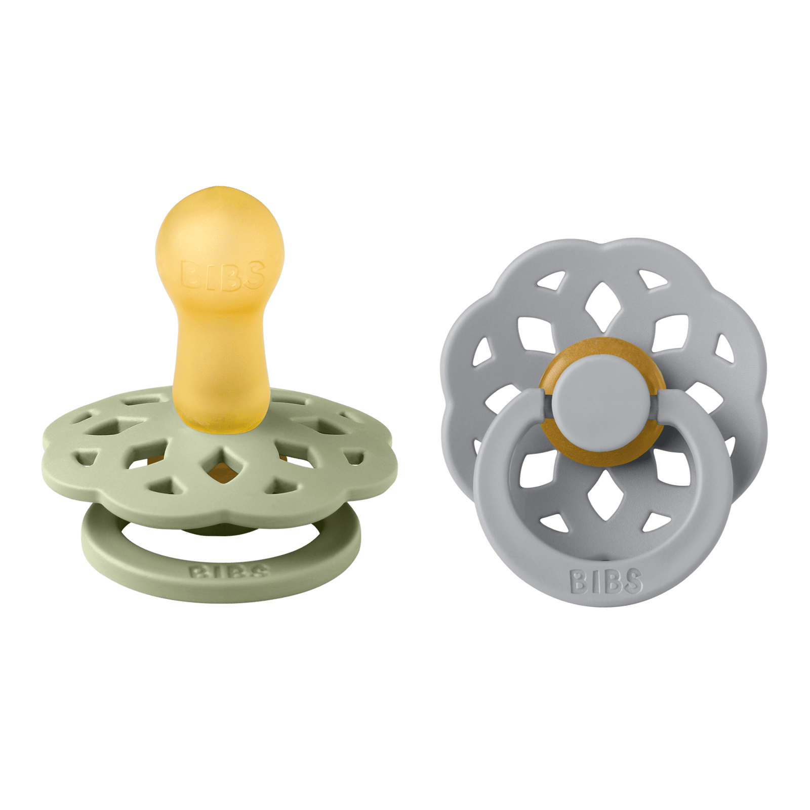 BIBS Boheme Latex 6+ månader Size 2 Sage/Cloud 2 st