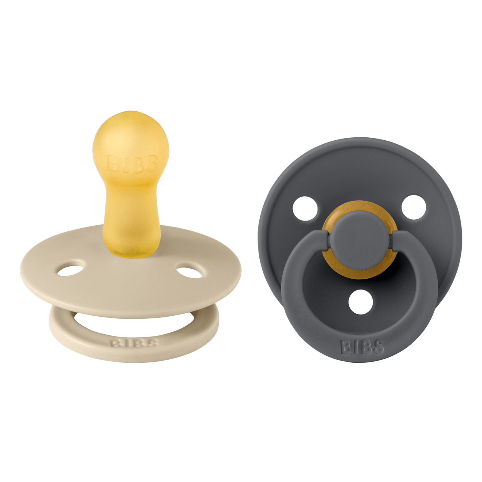 BIBS Colour Latex 6+ Månader Size 2 Vanilla/Iron 2 st