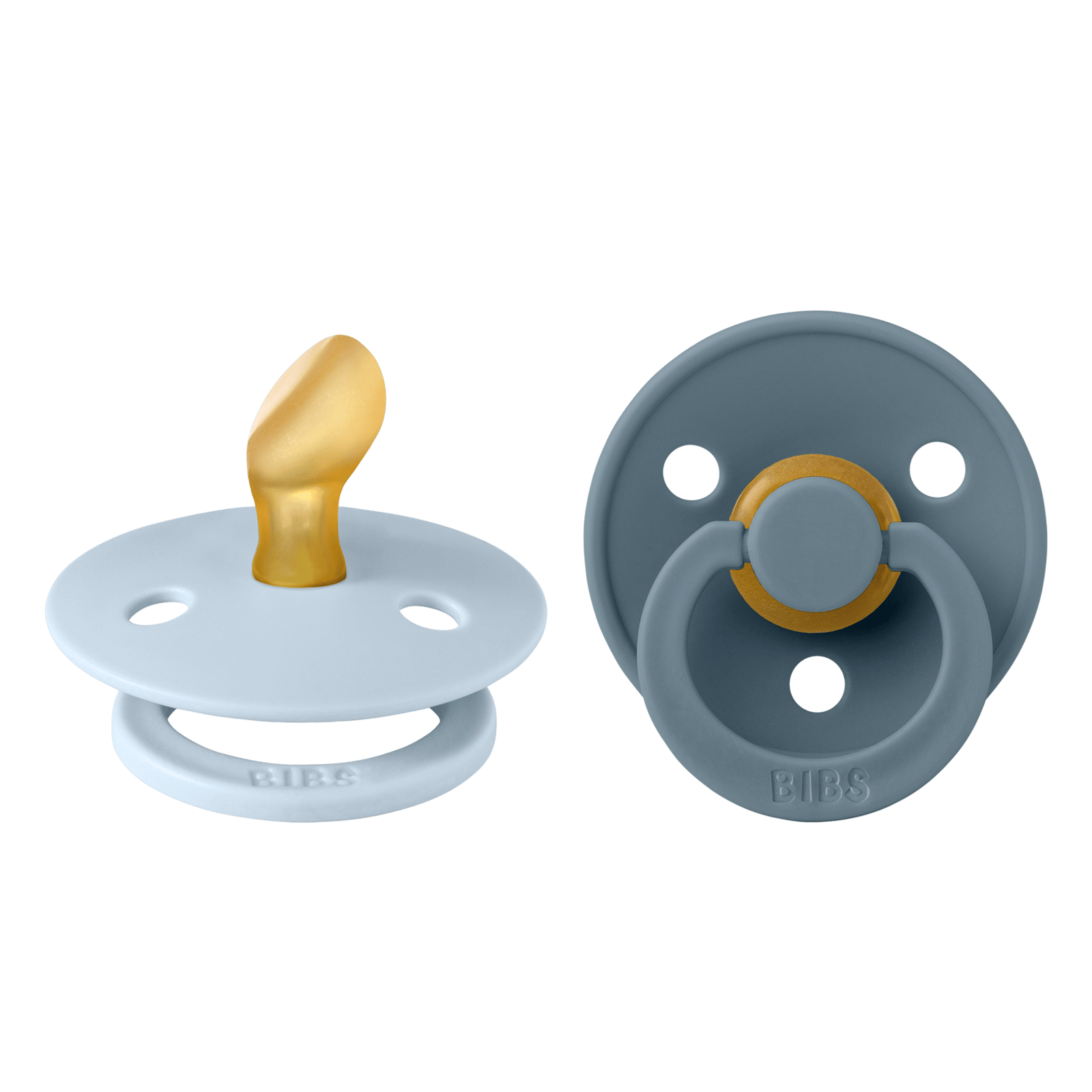 BIBS Colour Latex 0+ Månader Size 1 Anatomical Baby Blue/Petrol 2 st