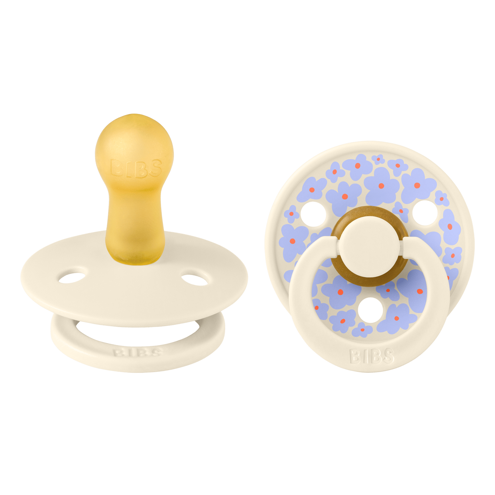 BIBS Pacifier Studio Colour Jasmine Latex Size 2 Ivory Mix 2 st