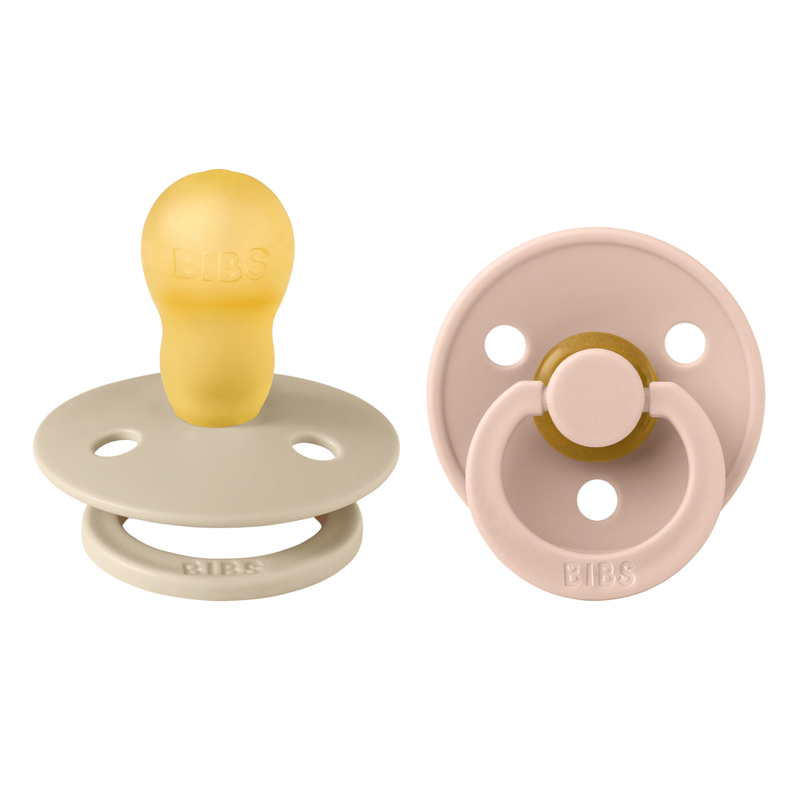 BIBS Pacifier Colour Latex 18+ månader Size 3 Vanilla/Blush 2 st