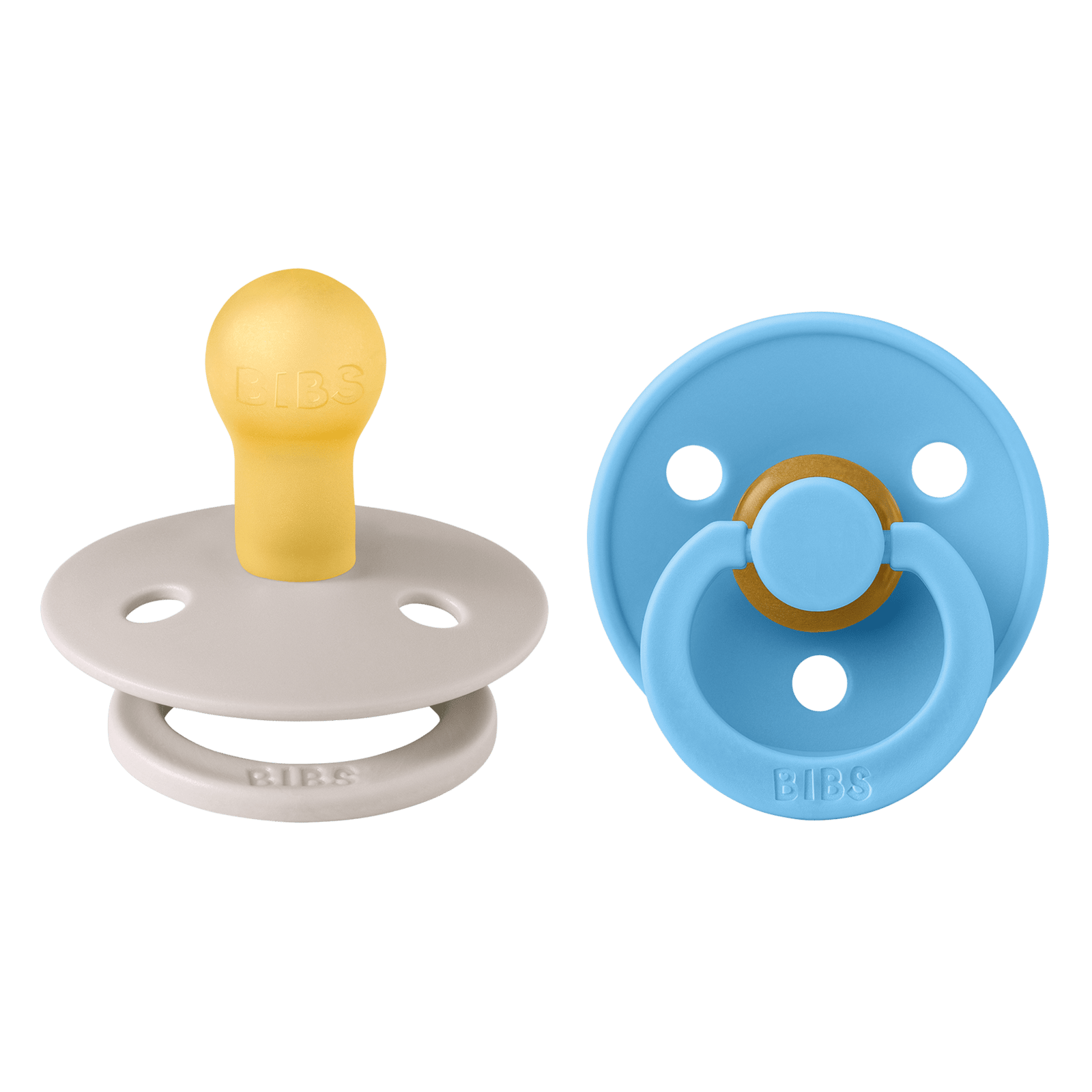BIBS Pacifier Colour Latex 0+ månader Size 1 Mushroom/Breeze 2 st