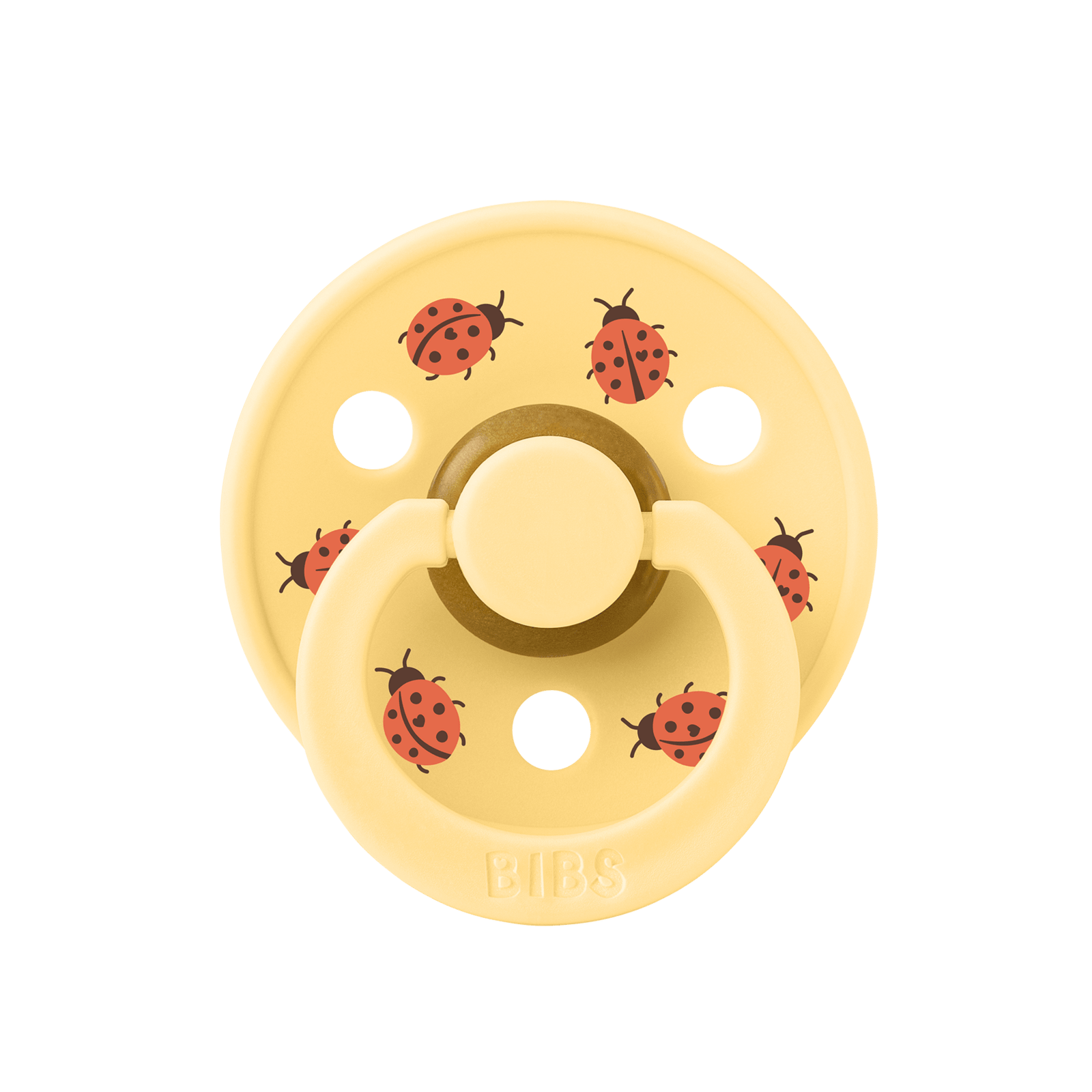 BIBS Studio Colour Ladybug Friends Latex 6+ månader Size 2 Pale Butter