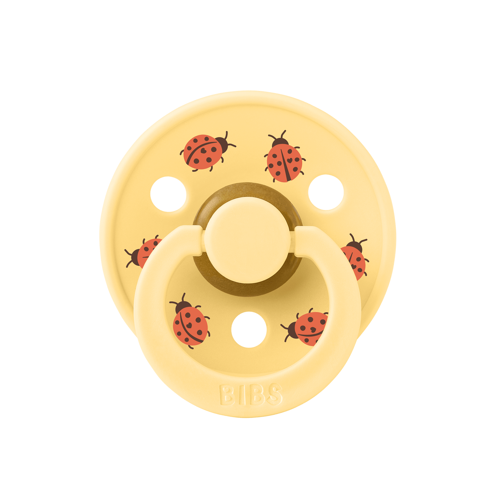 BIBS Studio Colour Ladybug Friends Latex 0+ månader Size 1 Pale Butter