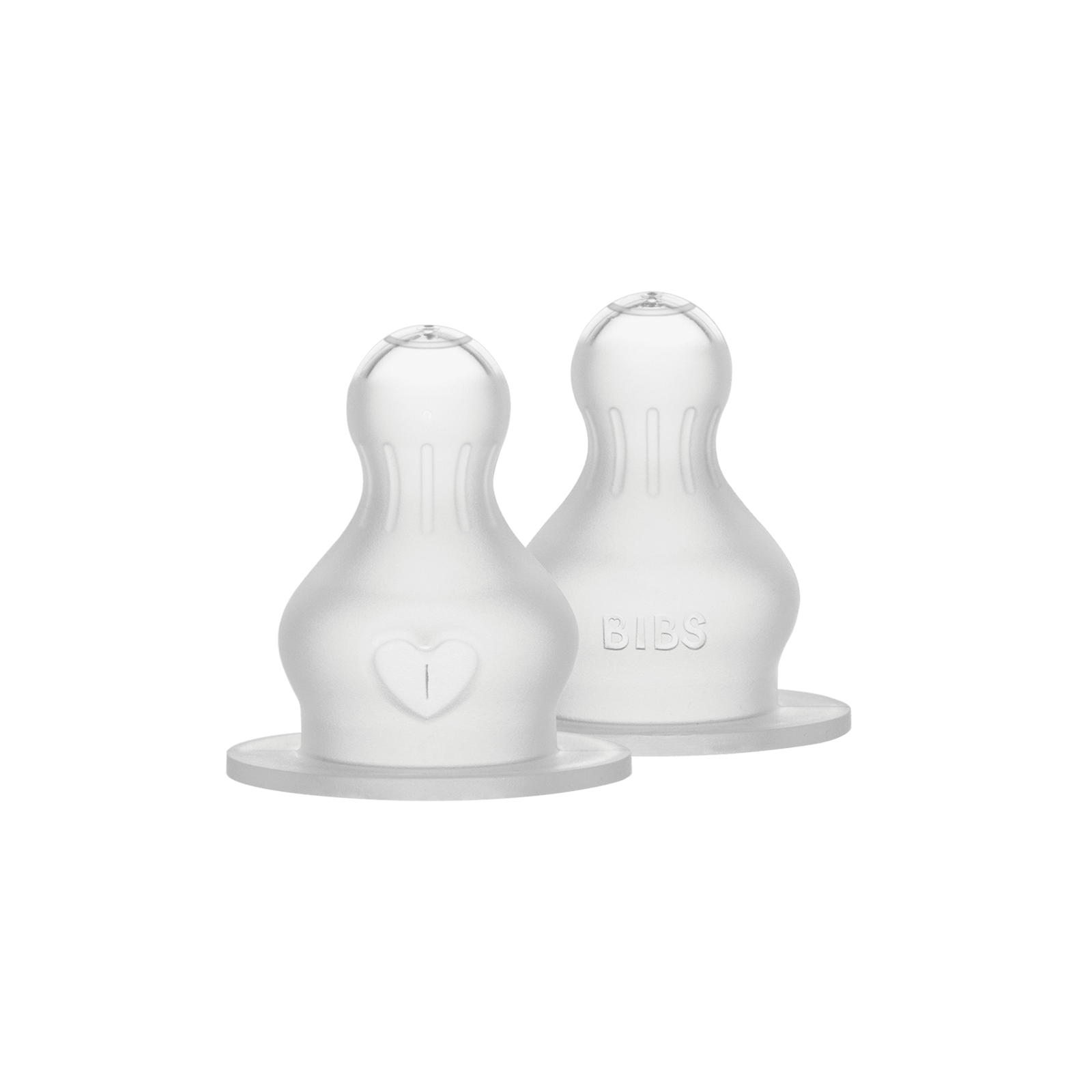 BIBS Baby Bottle Nipple Round Silicone Thick Flow 2 st