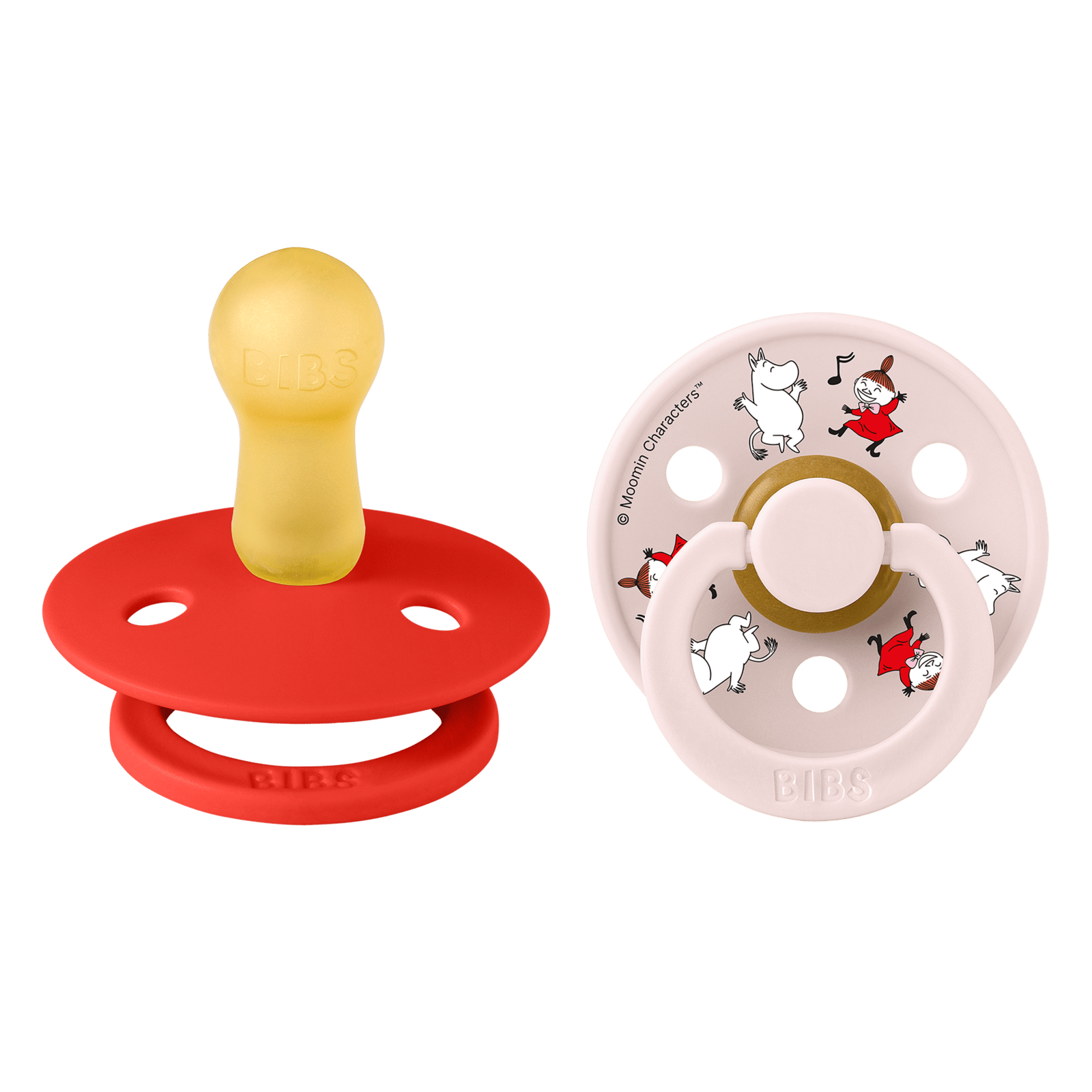 BIBS x Moomin Pacifier Colour  Dancing Latex 6+ Månader Size 2 Candy Apple Mix 2 st