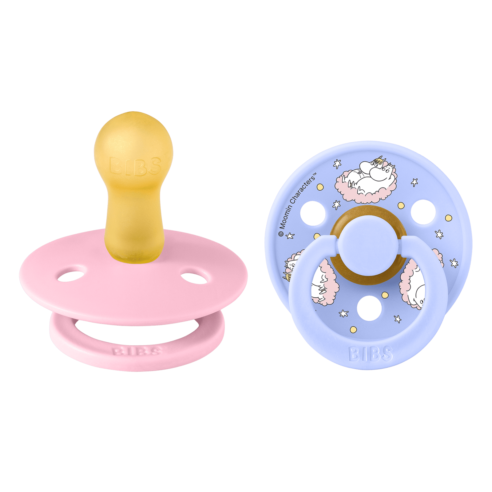 BIBS x Moomin Pacifier Colour Dreaming Latex 6+ Månader Size 2 Baby Pink mix 2st
