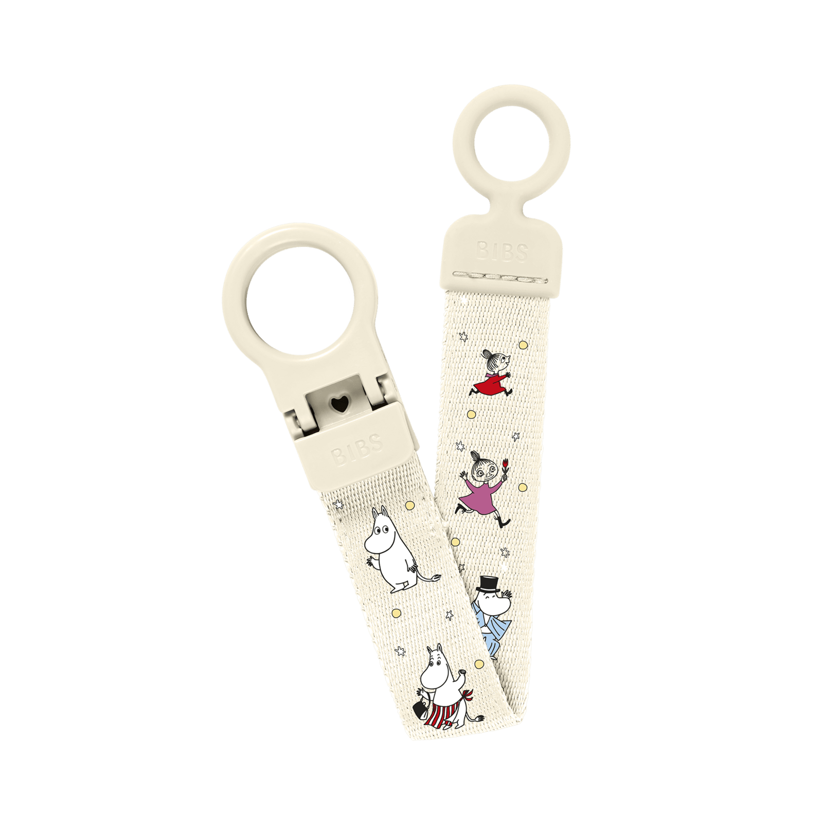 BIBS x Moomins Pacifier Clip Loop Ivory