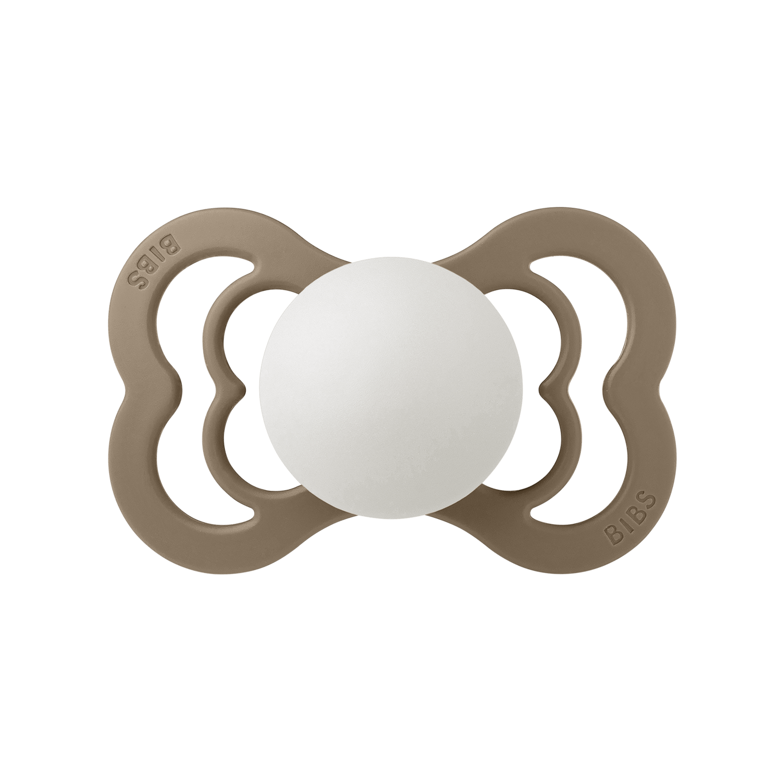 BIBS Pacifier Supreme Silicone 6+ månader Size 2 Dark Oak GLOW