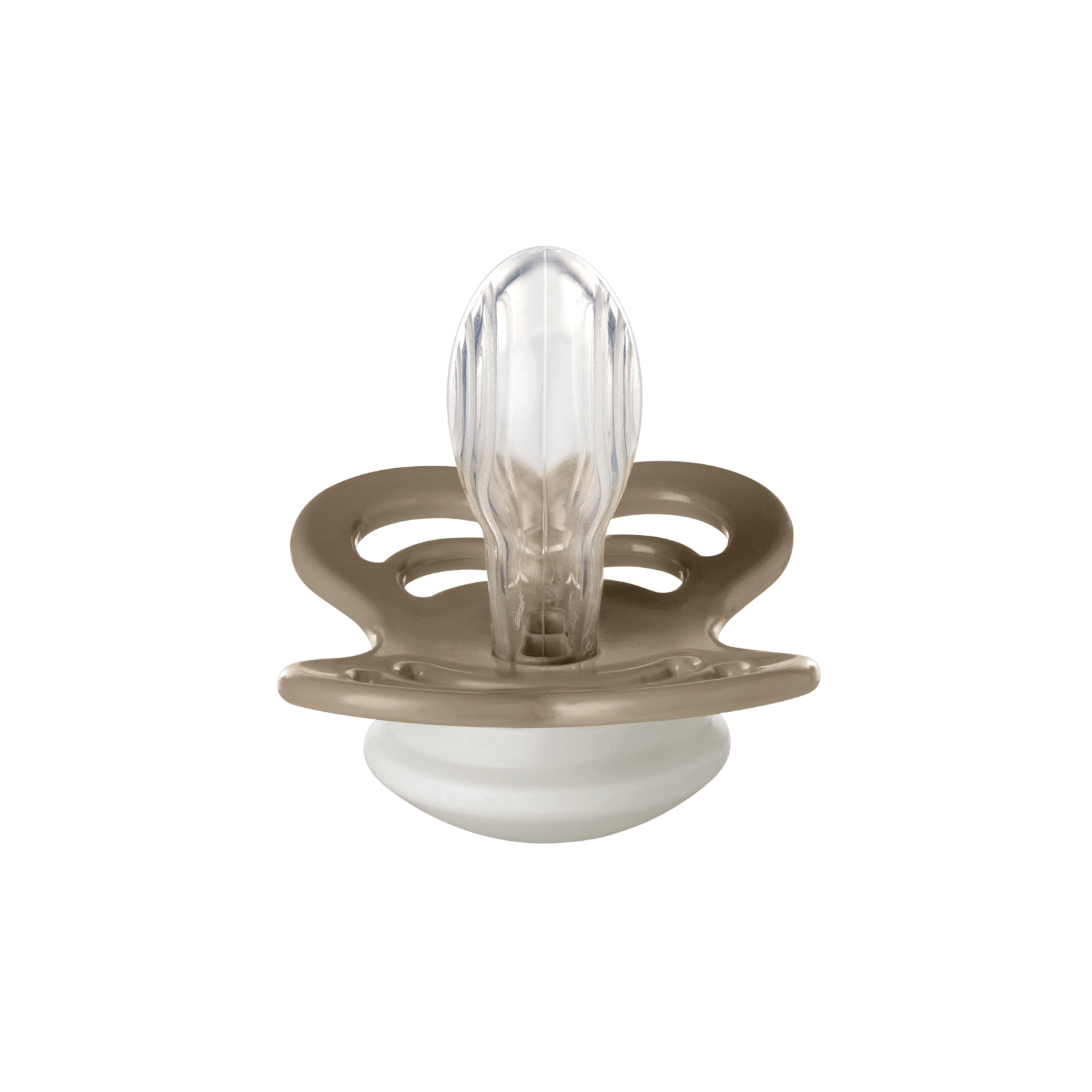 BIBS Pacifier Supreme Silicone 6+ månader Size 2 Dark Oak GLOW