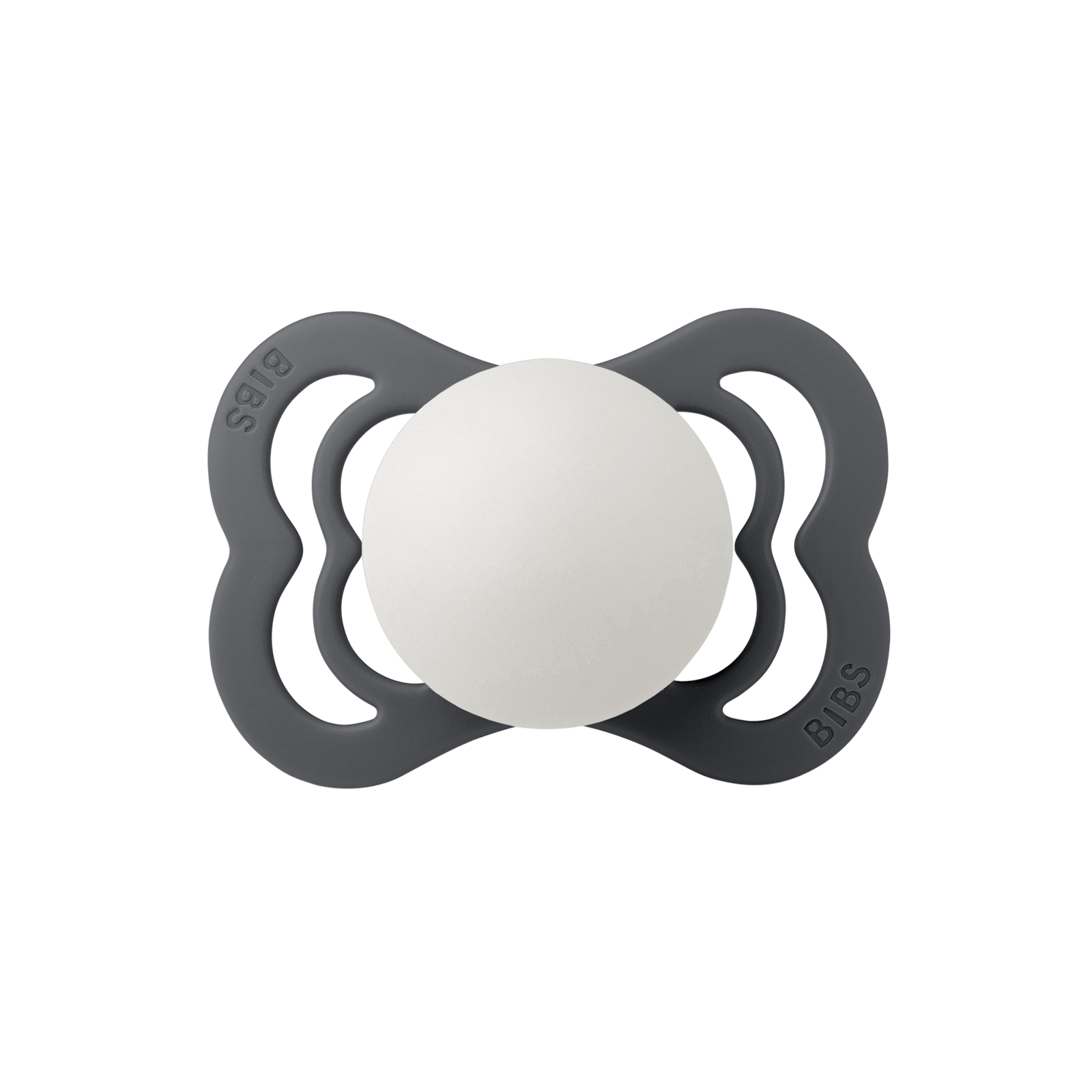 BIBS Pacifier Supreme Silicone 0+ månader Size 1 Iron GLOW