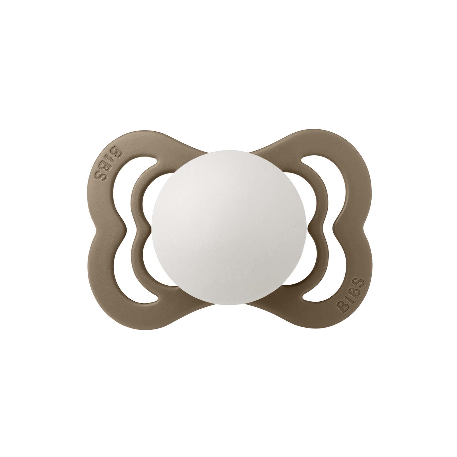 BIBS Pacifier Supreme Silicone 0+ månader Size 1 Dark Oak GLOW