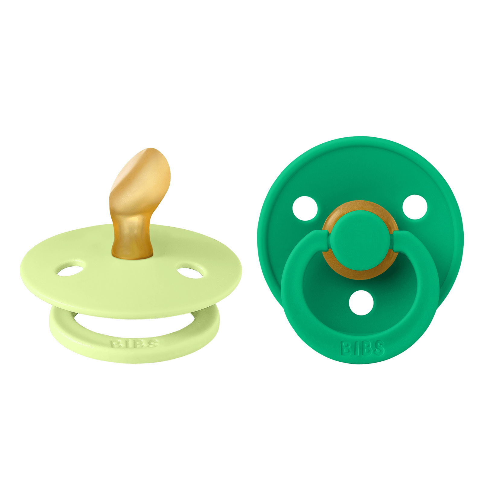 BIBS Pacifier Colour Anatomical Latex 0+ månader Size 1 Matcha/Cactus 2 st