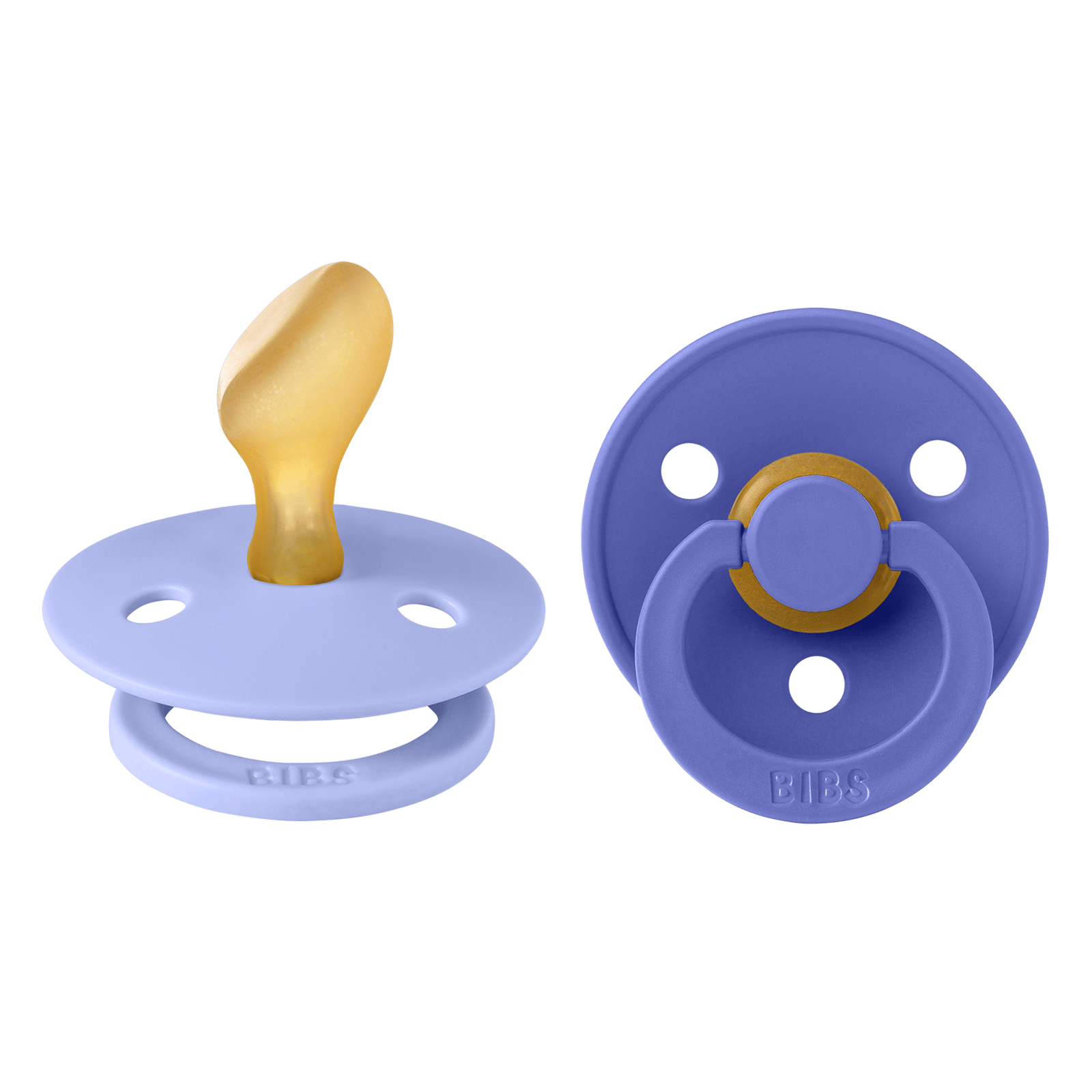 BIBS Pacifier Colour Anatomical Latex 6+ månader Size 2 Hush/Grape 2 st