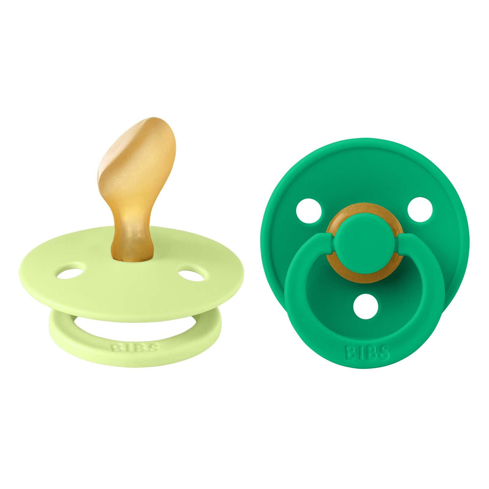 BIBS Pacifier Colour Anatomical Latex 6+ månader Size 2 Matcha/Cactus 2 st