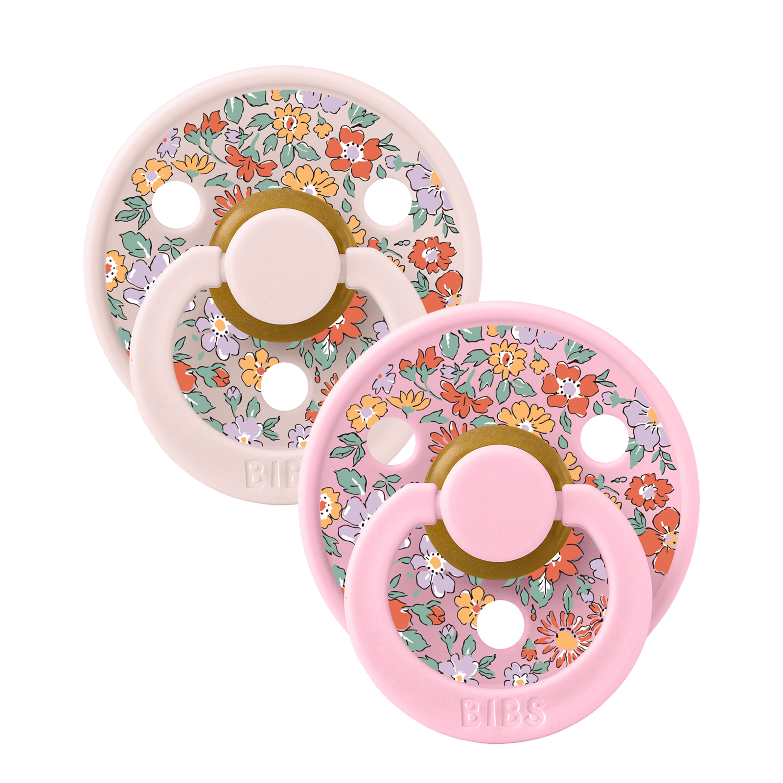 BIBS x Liberty Pacifier Colour Oscar Meadow Latex 0+ månader Size 1 Petal Mix 2 st