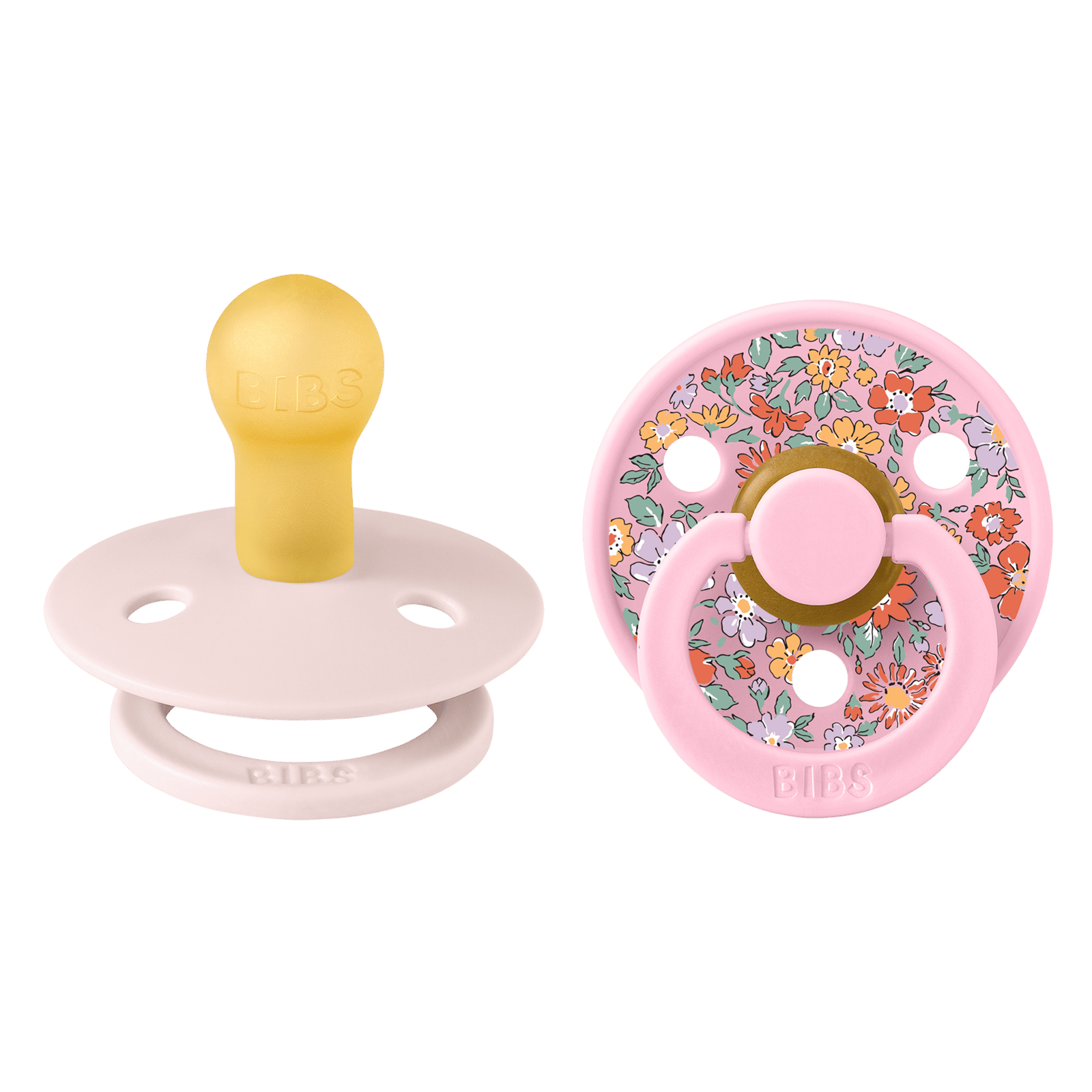 BIBS x Liberty Pacifier Colour Oscar Meadow Latex 0+ månader Size 1 Petal Mix 2 st