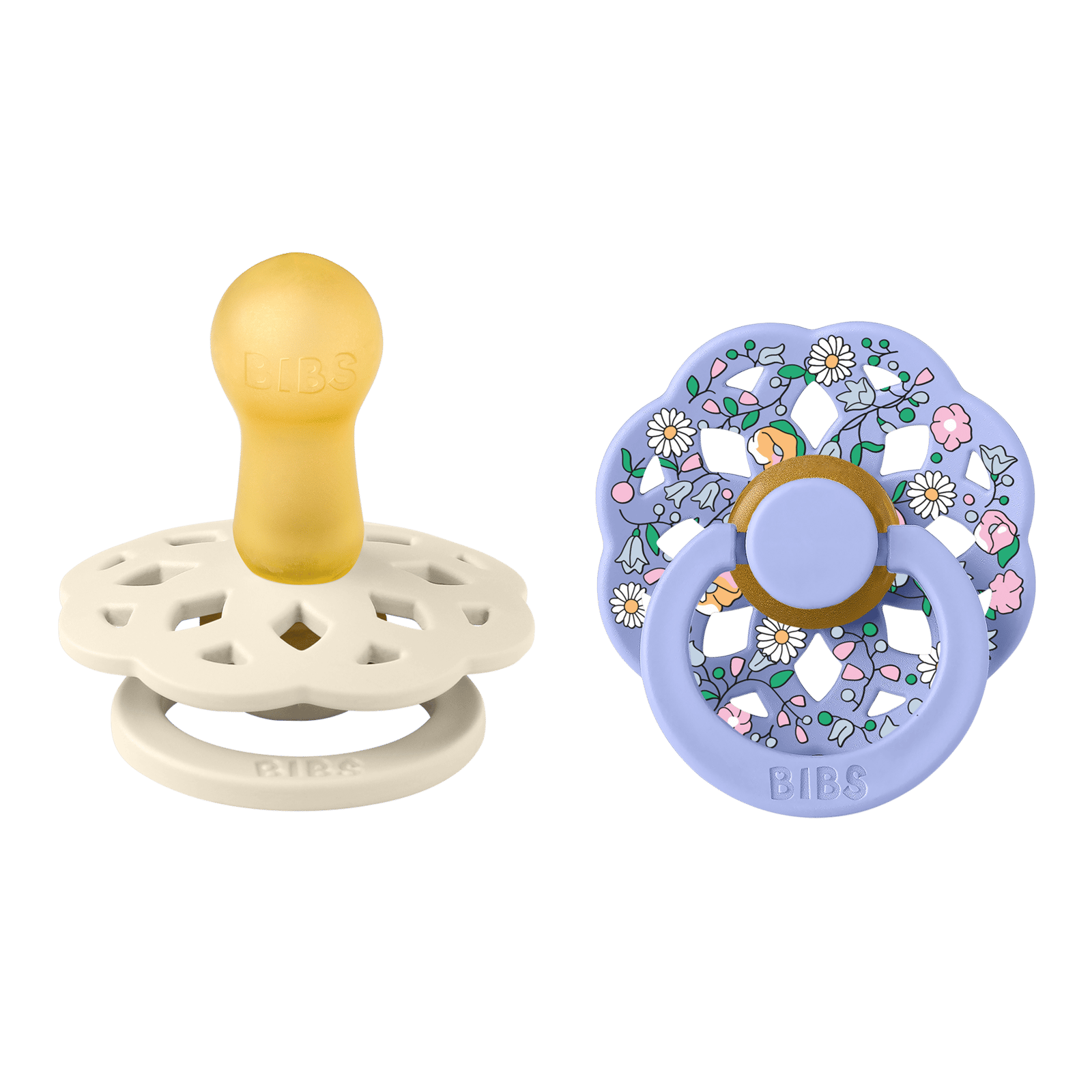 BIBS x Liberty Pacifier Boheme Chloe Meadow Latex 6+ månader Size 2 Ivory Mix 2 st