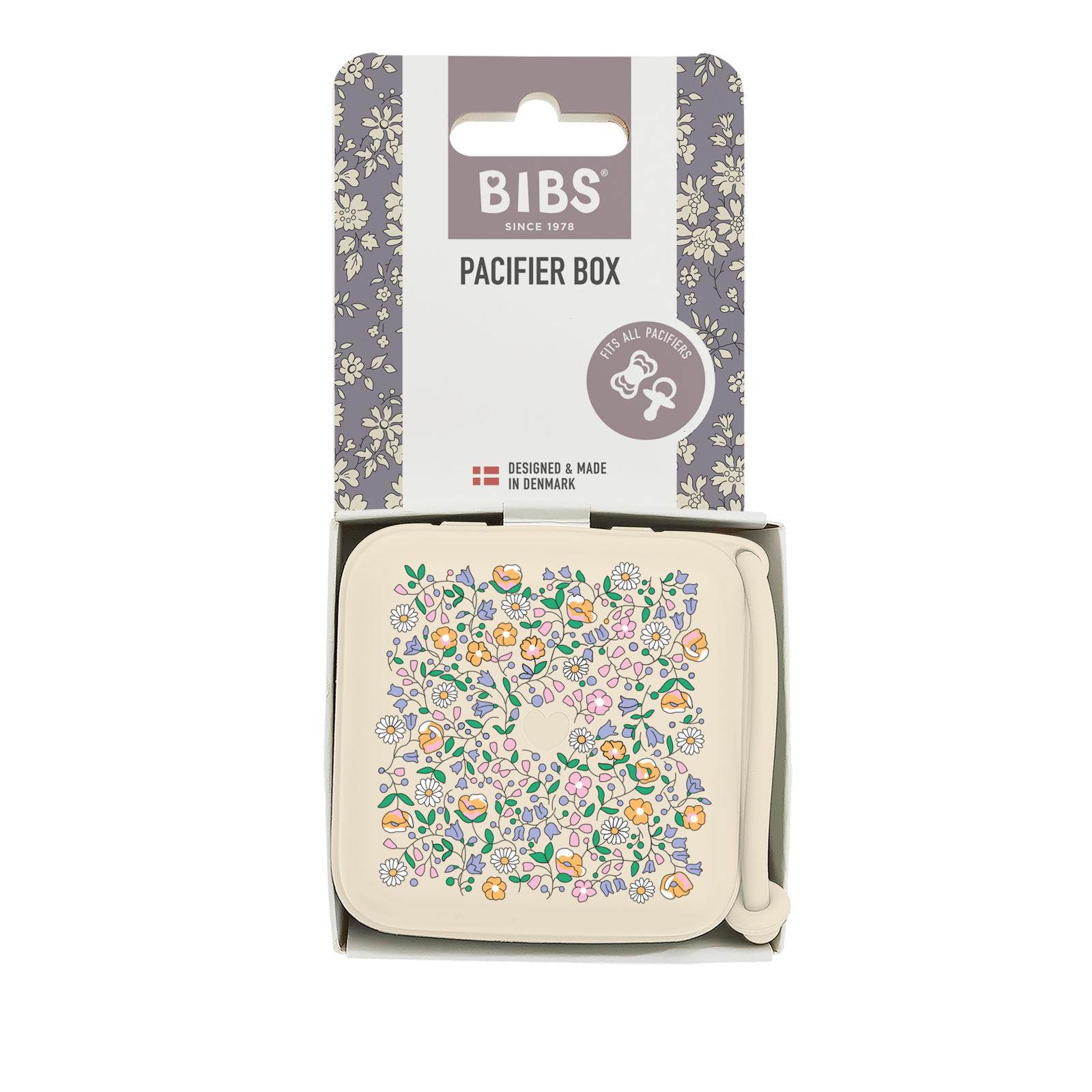 BIBS x Liberty Pacifier Box Chloe Meadow Ivory
