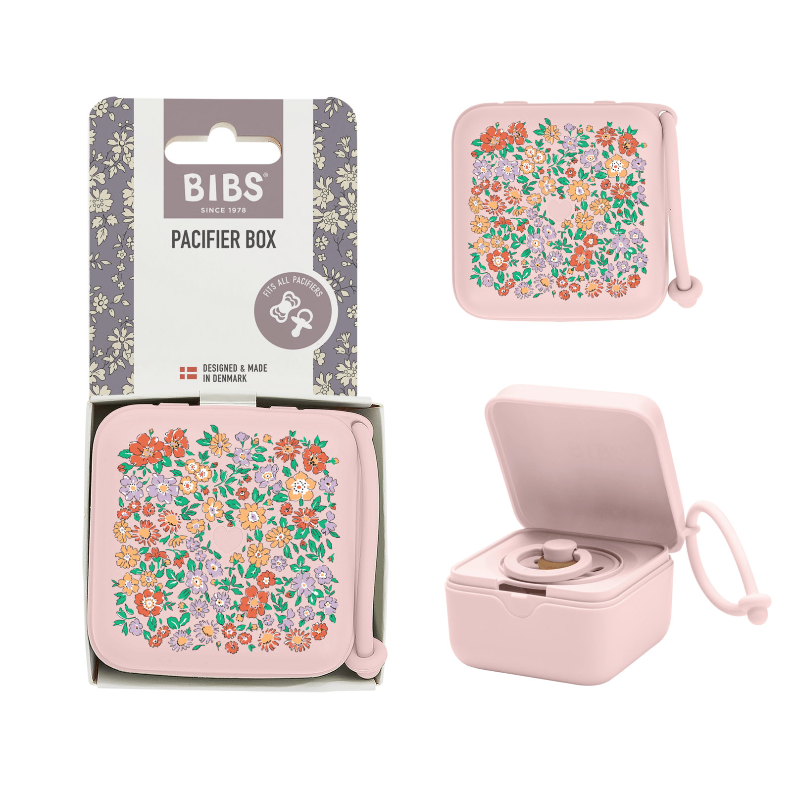 BIBS x Liberty Pacifier Box Oscar Meadow Blossom