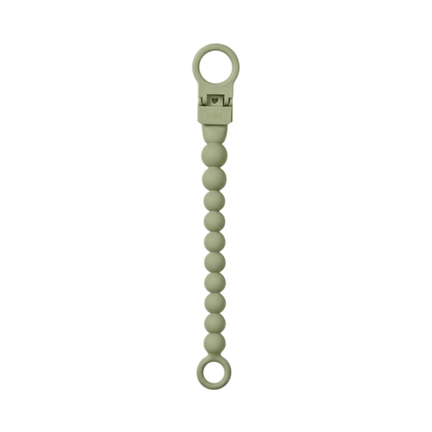 BIBS Pacifier Clip Beaded Sage