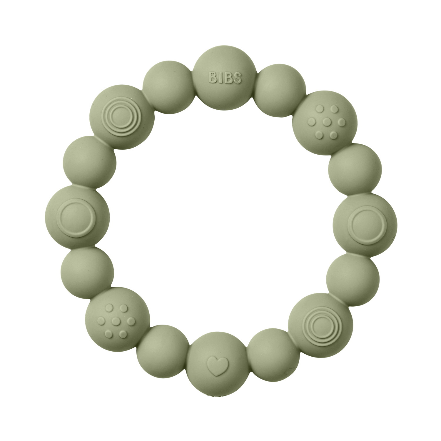 BIBS Teething Ring Beaded Sage