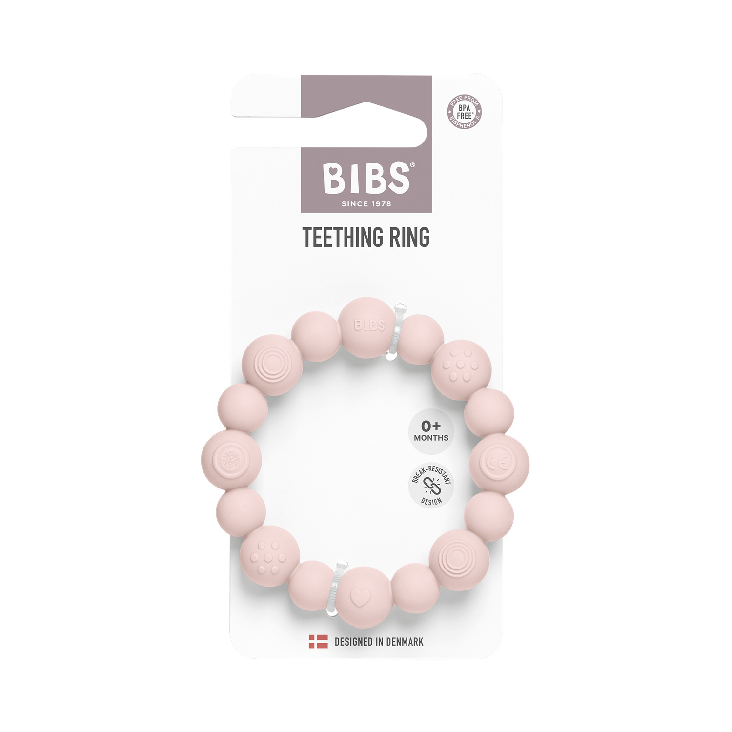 BIBS Teething Ring Beaded Petal