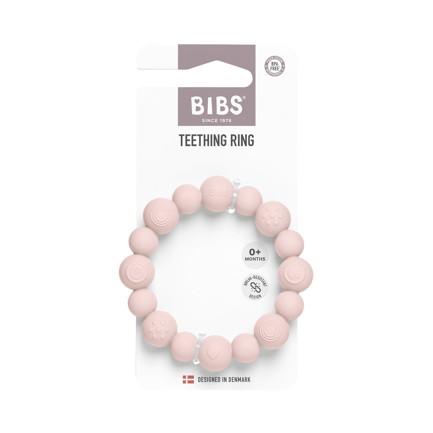 BIBS Teething Ring Beaded Petal