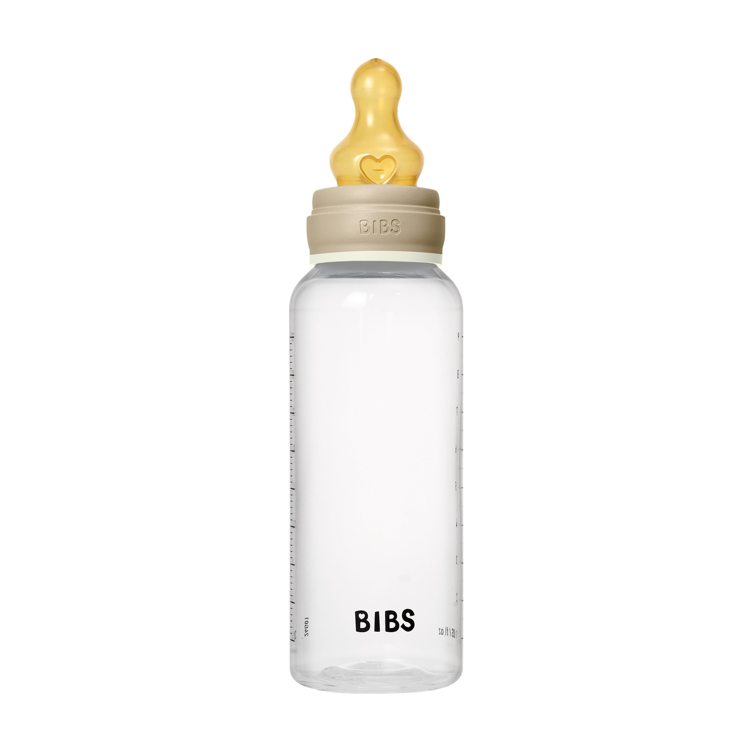 BIBS Baby Bottle Round Latex 1 pack 270 ml Medium Flow Vanilla GLOW