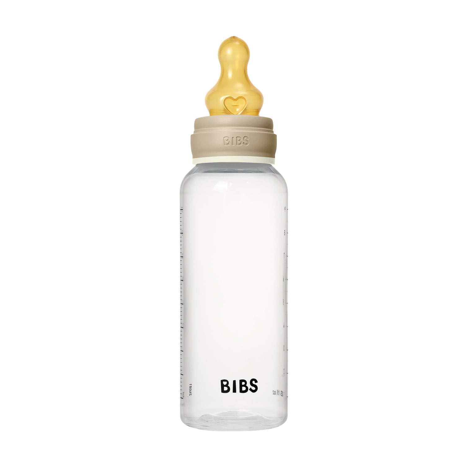 BIBS Baby Bottle Round Latex 1 pack 270 ml Medium Flow Vanilla GLOW