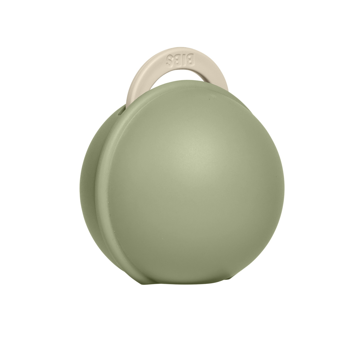 BIBS Colour Pacifier Round Latex Size 1 Ivory & BIBS Pacifier Case Mini Sage