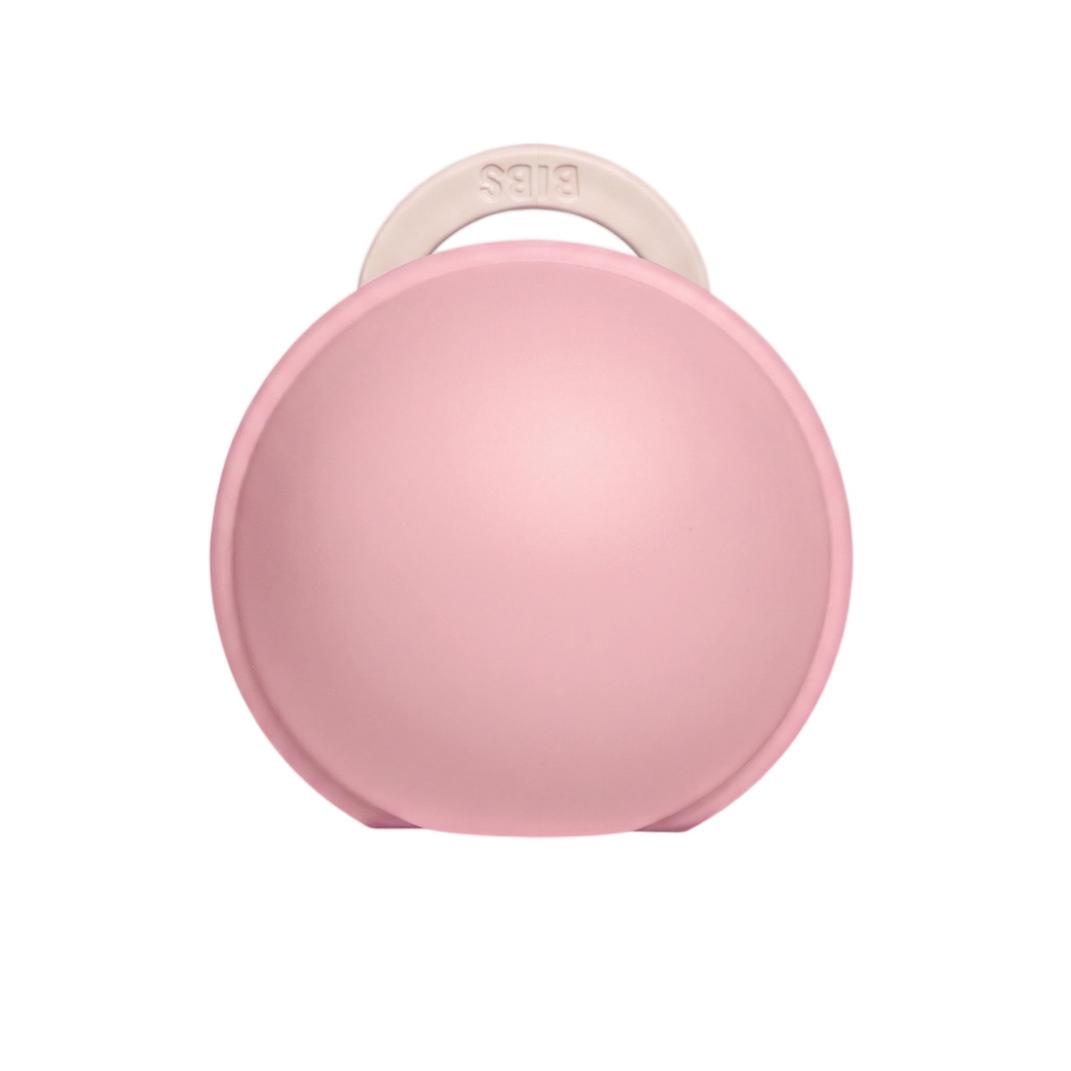 BIBS Colour Pacifier Round Latex Size 1 Petal & BIBS Pacifier Case Mini Baby Pink